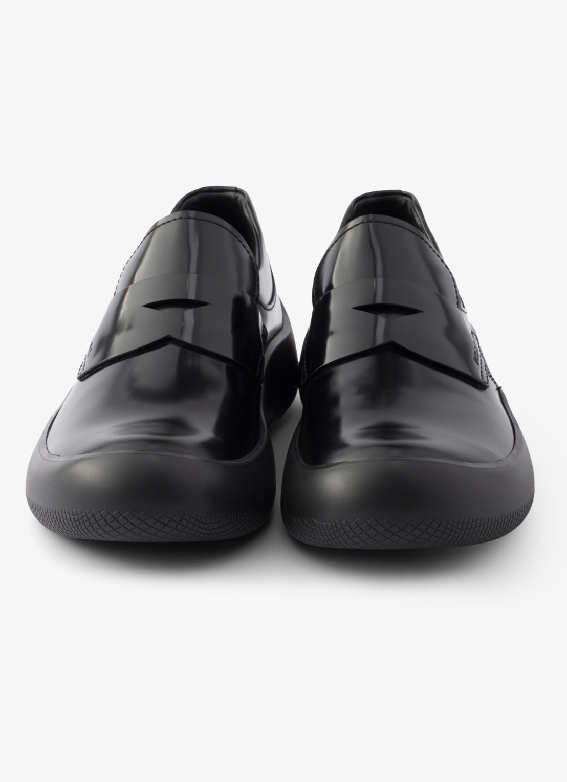 Prada Loafer van kalfsleer met glanzende finish - detail 5 zwart