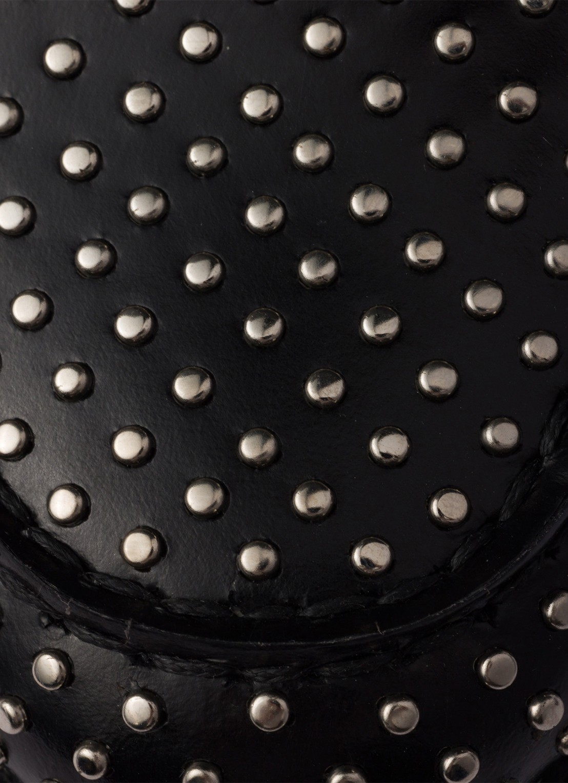 Prada Loafer van kalfsleer met studs - detail 3 zwart