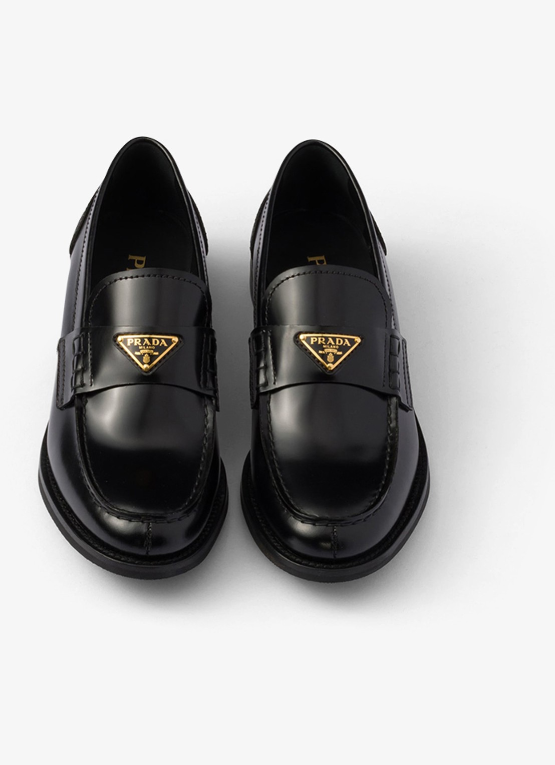 Prada Loafer van kalfsleer - detail 4 zwart