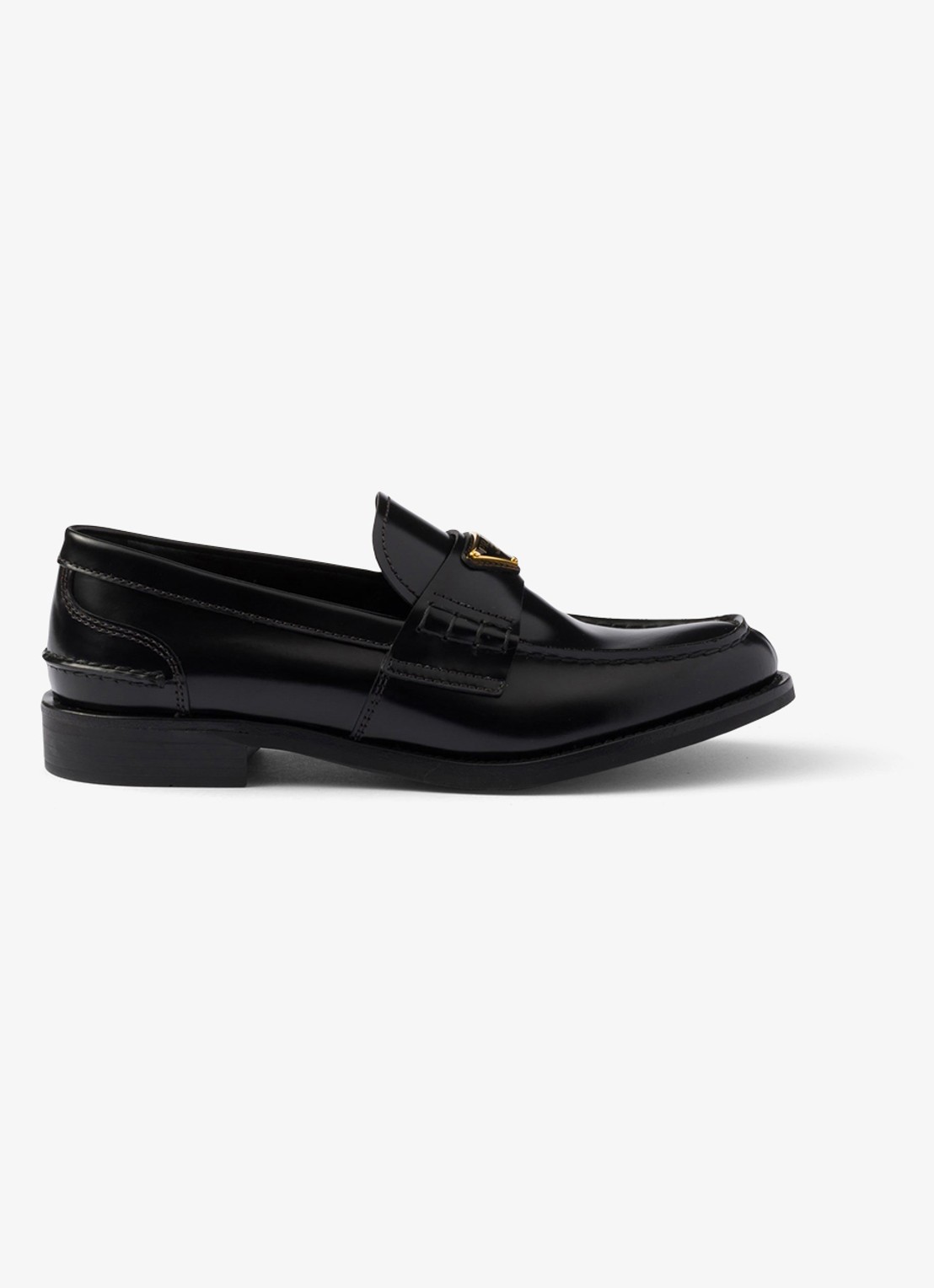 Prada Loafer van kalfsleer - voorkant zwart