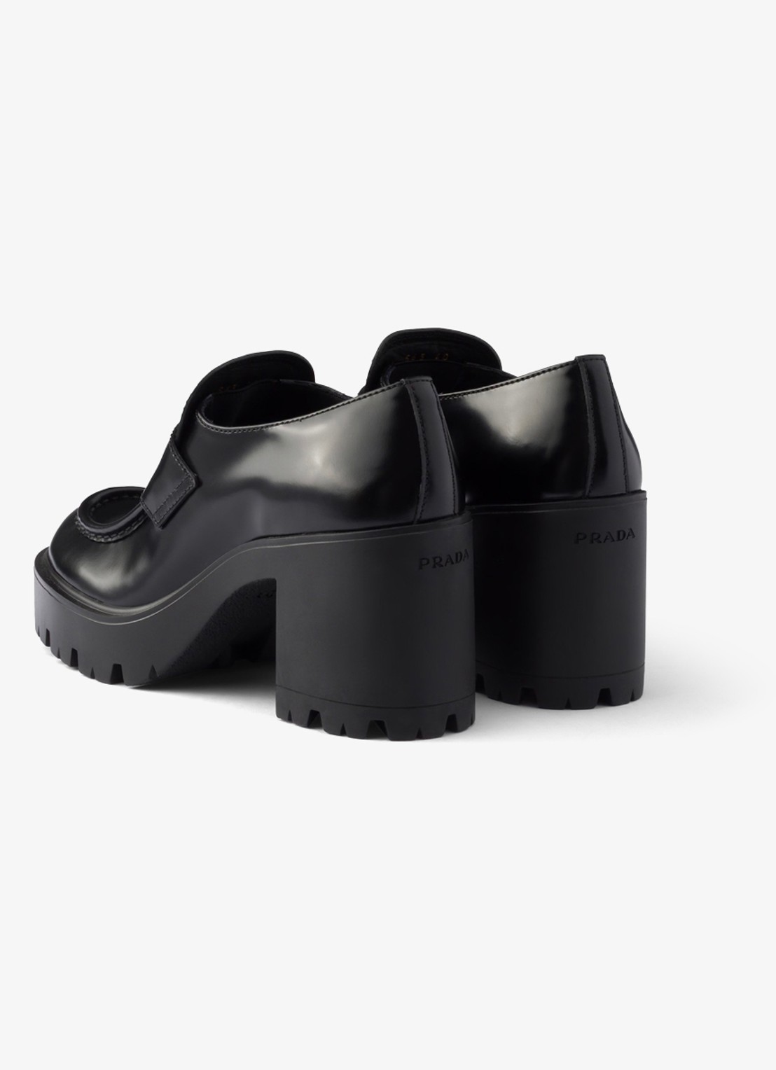 Prada Loafer van kalfsleer - achterkant 3 zwart