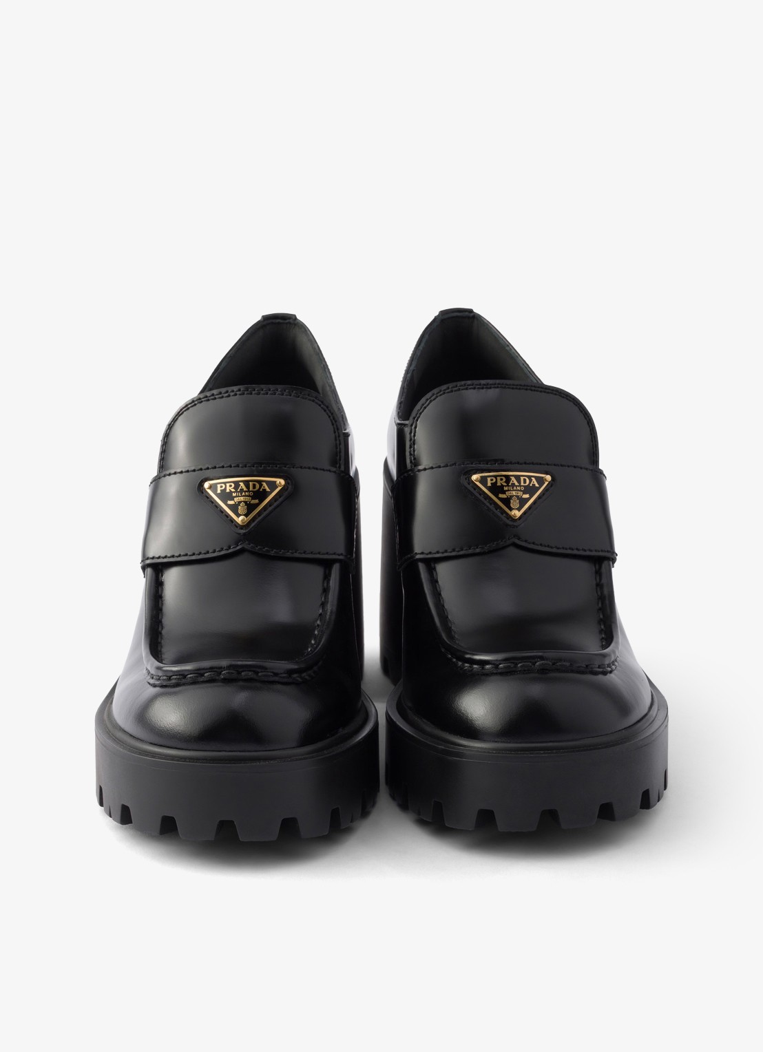 Prada Loafer van kalfsleer - detail 5 zwart