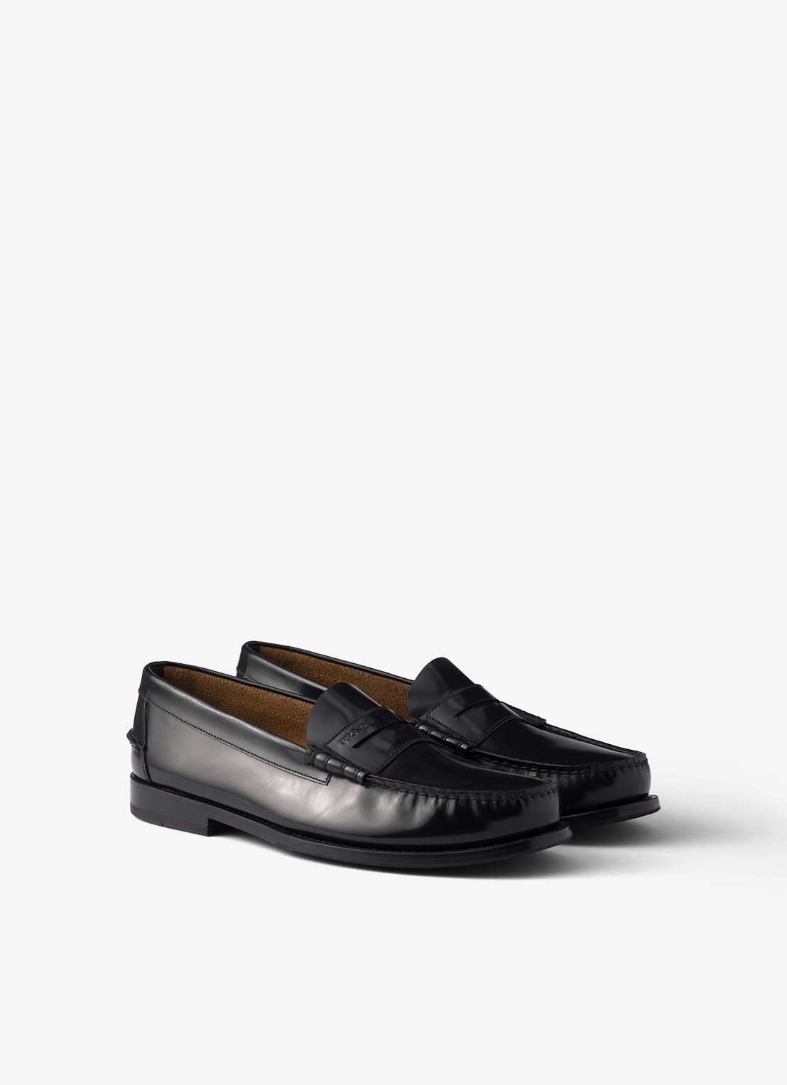 Prada Loafer van kalfsleer - detail zwart