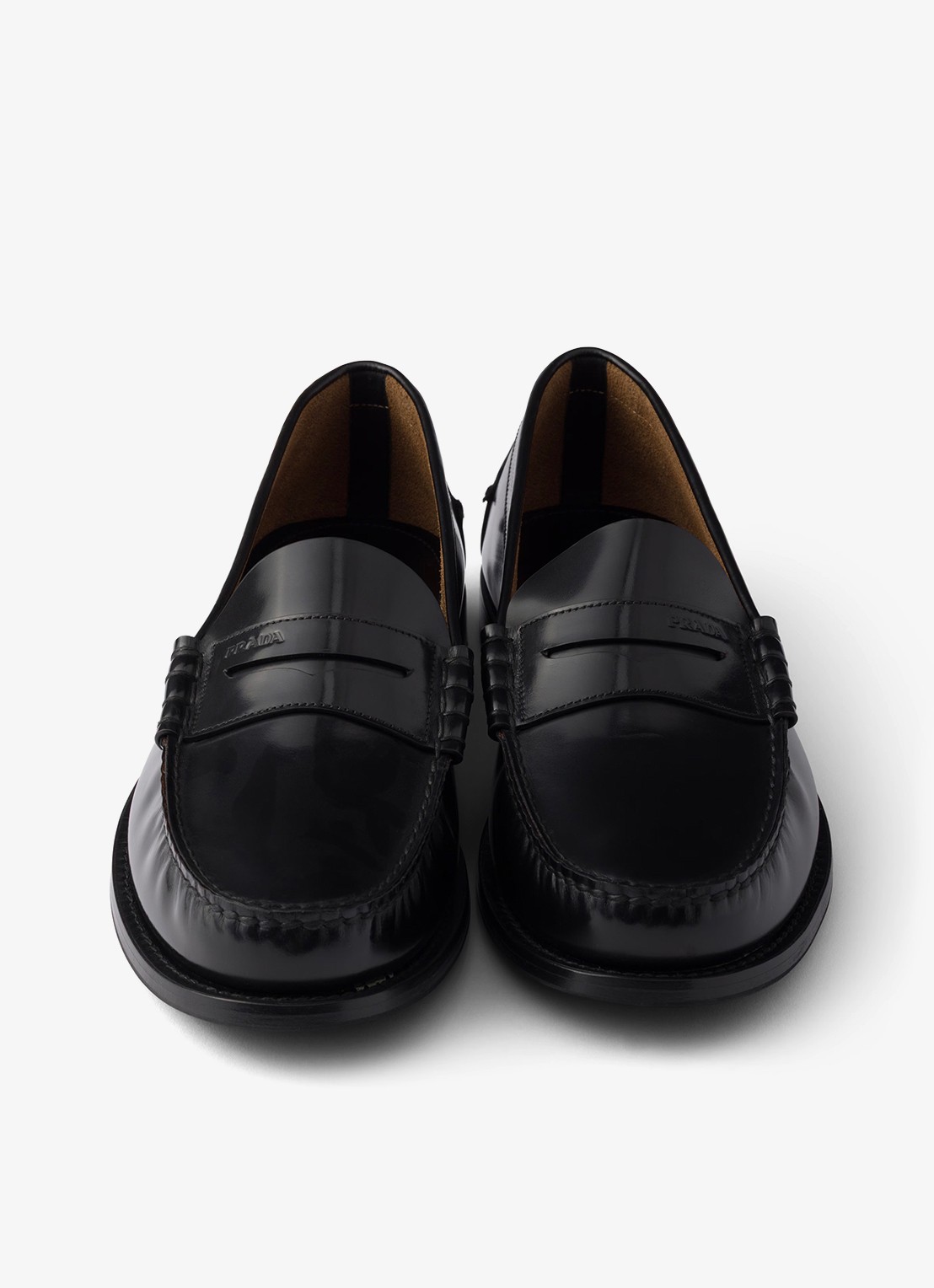 Prada Loafer van kalfsleer - detail 2 zwart