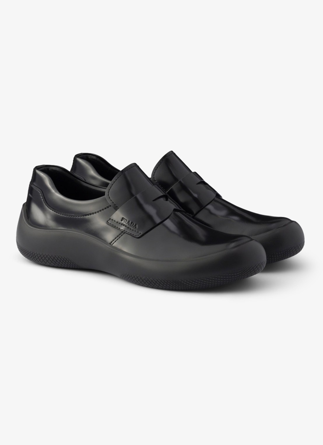 Prada Loafer van kalfsleer - detail zwart