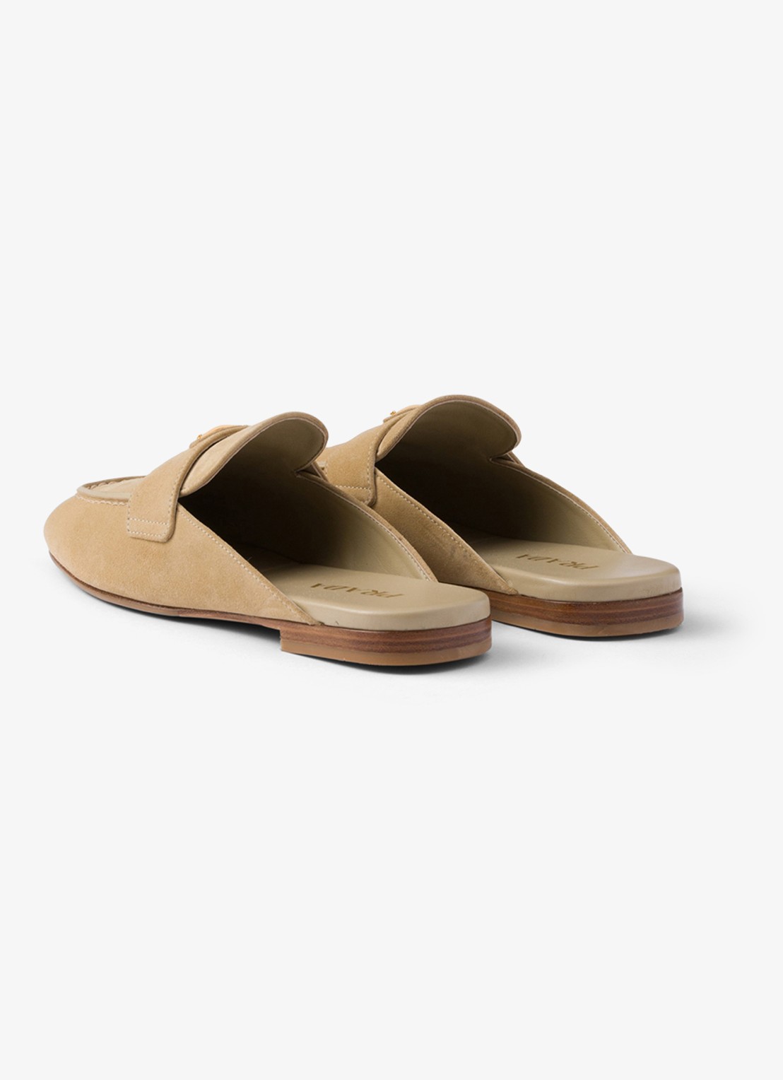 Prada Loafer van kalfssuède - achterkant 3 beige