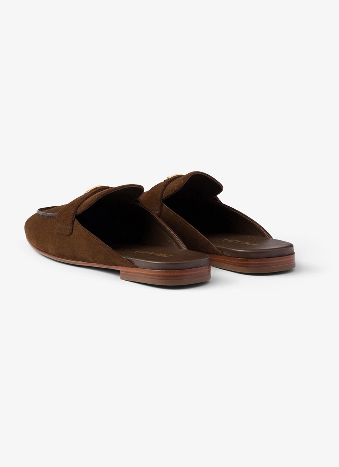 Prada Loafer van kalfssuède - achterkant 3 bruin