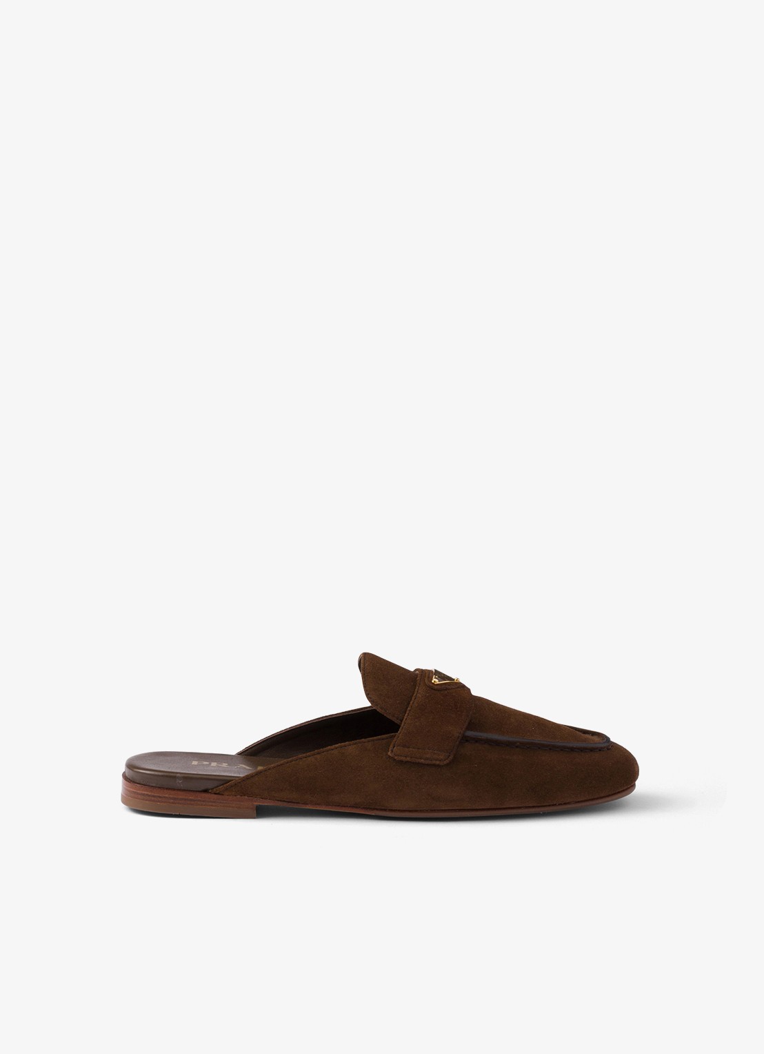 Prada Loafer van kalfssuède - voorkant 2 bruin