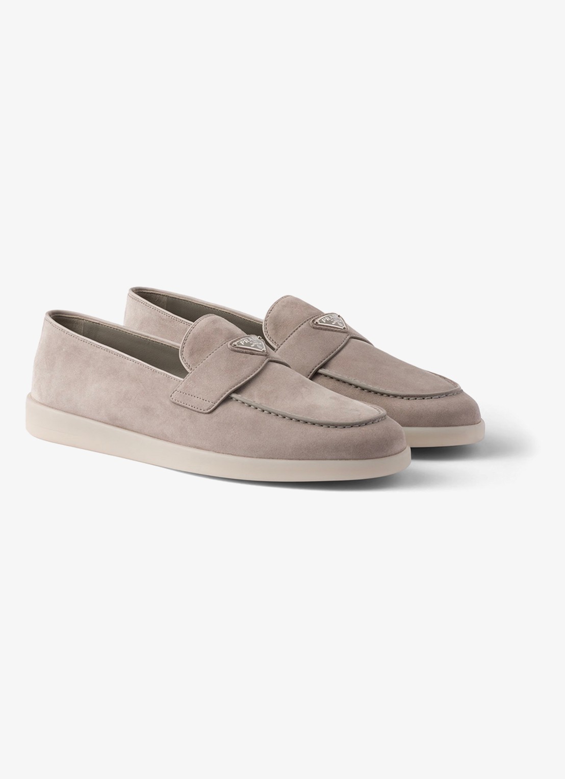Prada Loafer van kalfssuède - detail 2 grijs