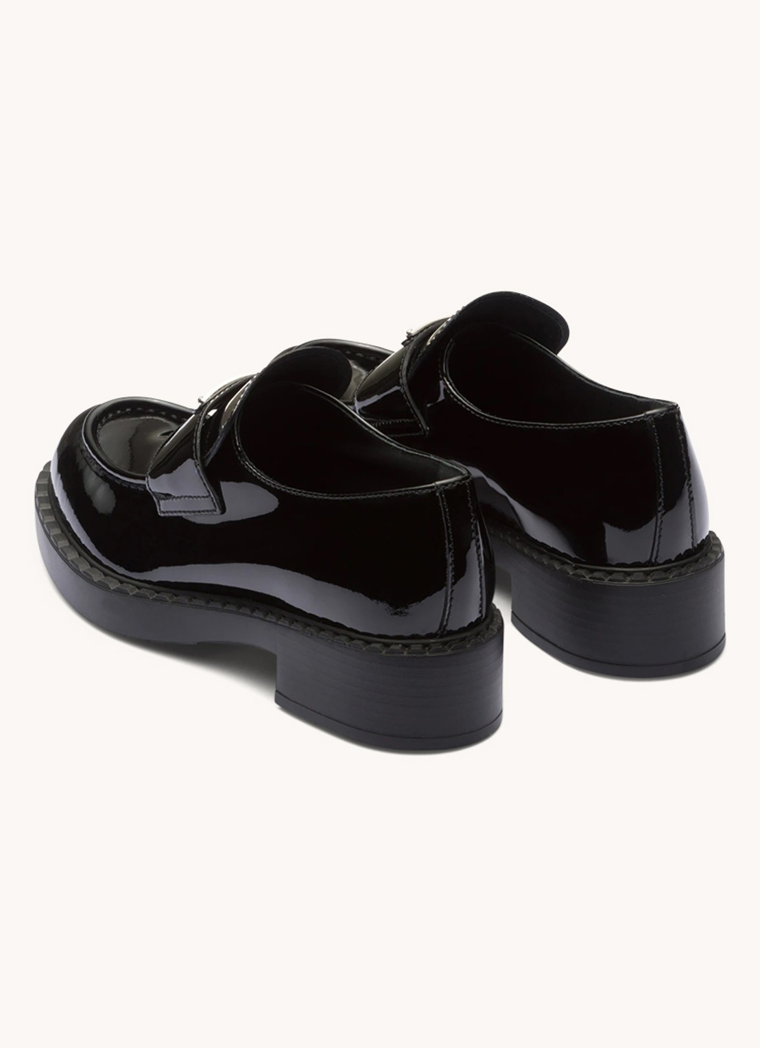 Prada Loafer van leer - detail 2 zwart