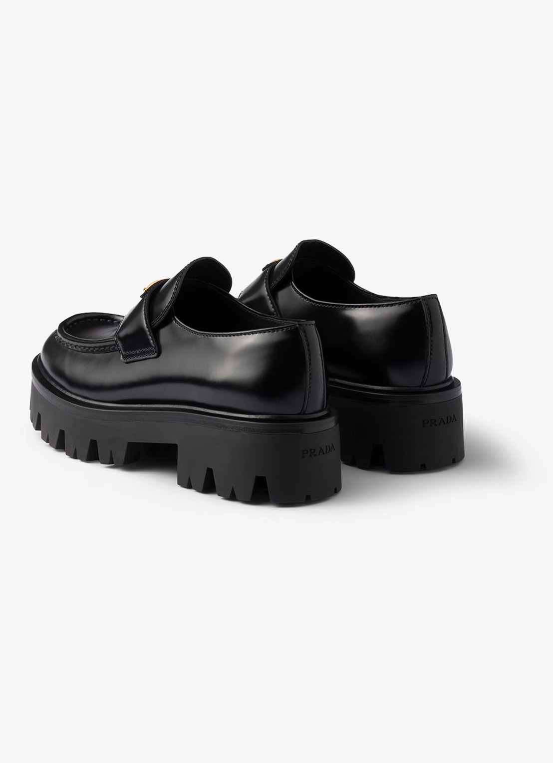 Prada Loafer van leer - achterkant zwart