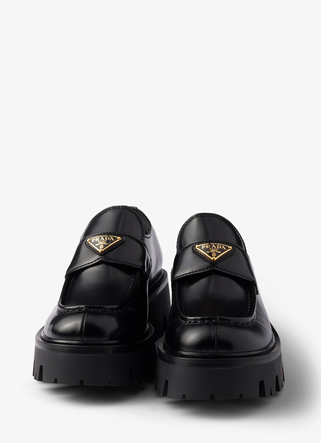 Prada Loafer van leer - detail 3 zwart