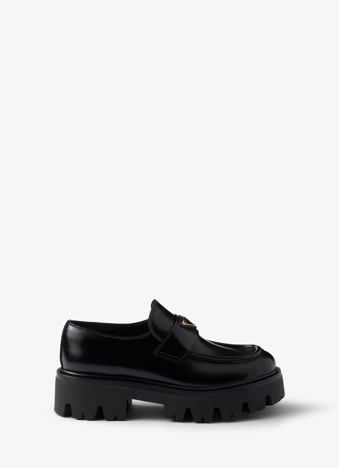 Prada Loafer van leer - voorkant 4 zwart
