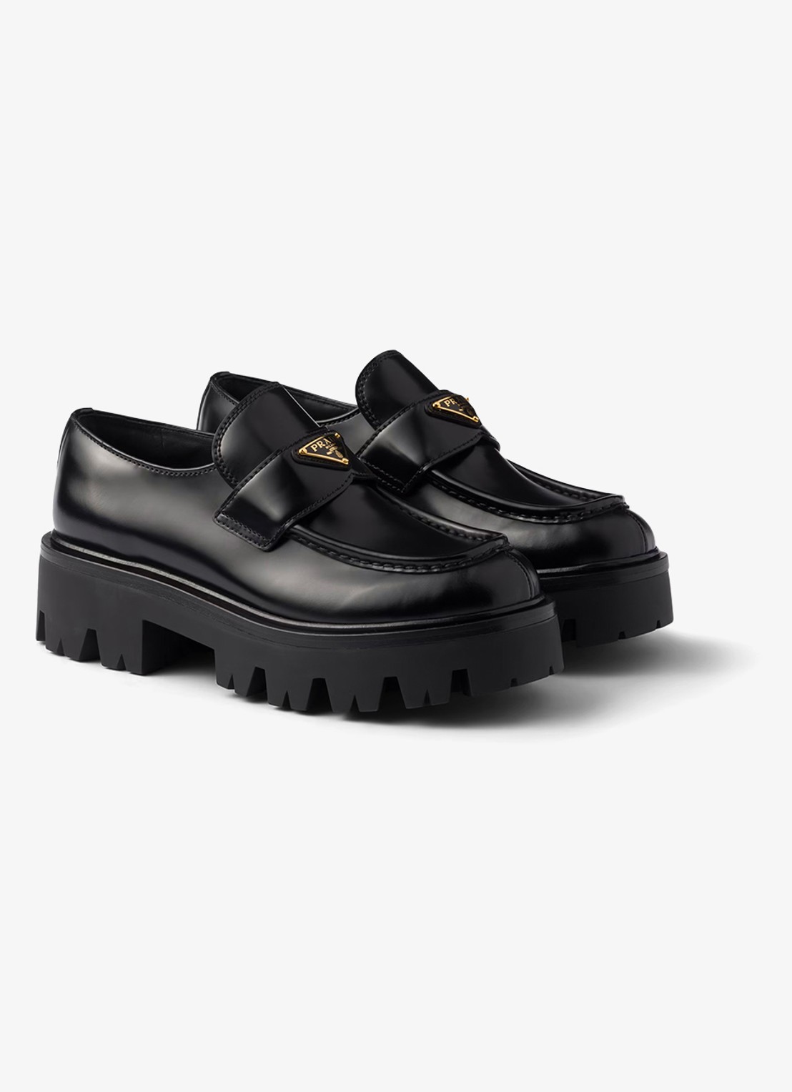 Prada Loafer van leer - voorkant 5 zwart