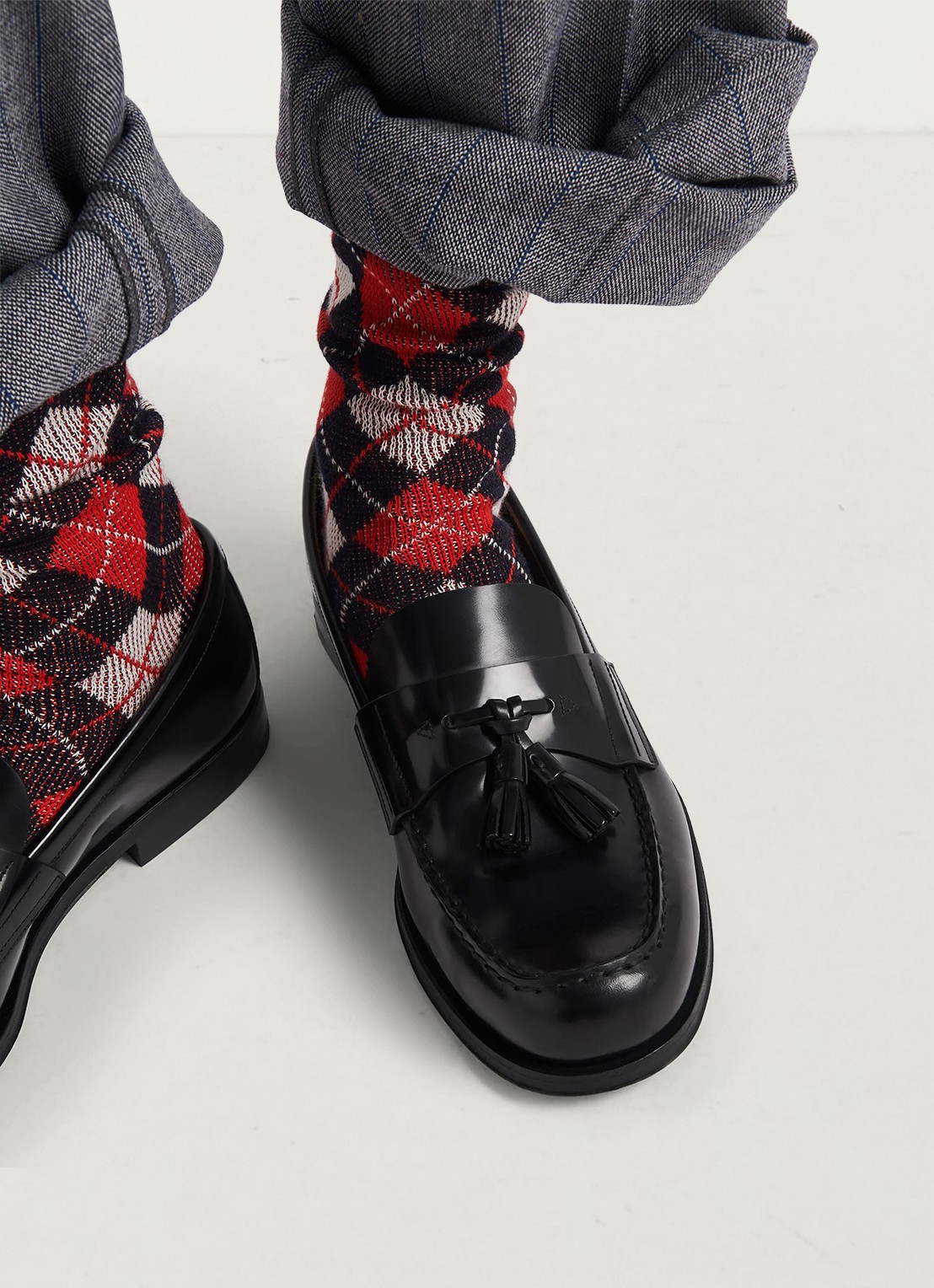 Prada Loafer van leer  - achterkant 3 zwart