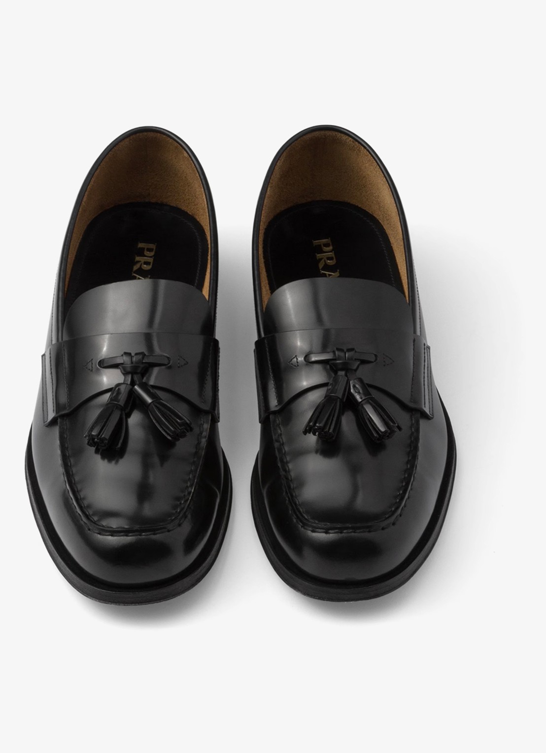 Prada Loafer van leer  - detail 4 zwart