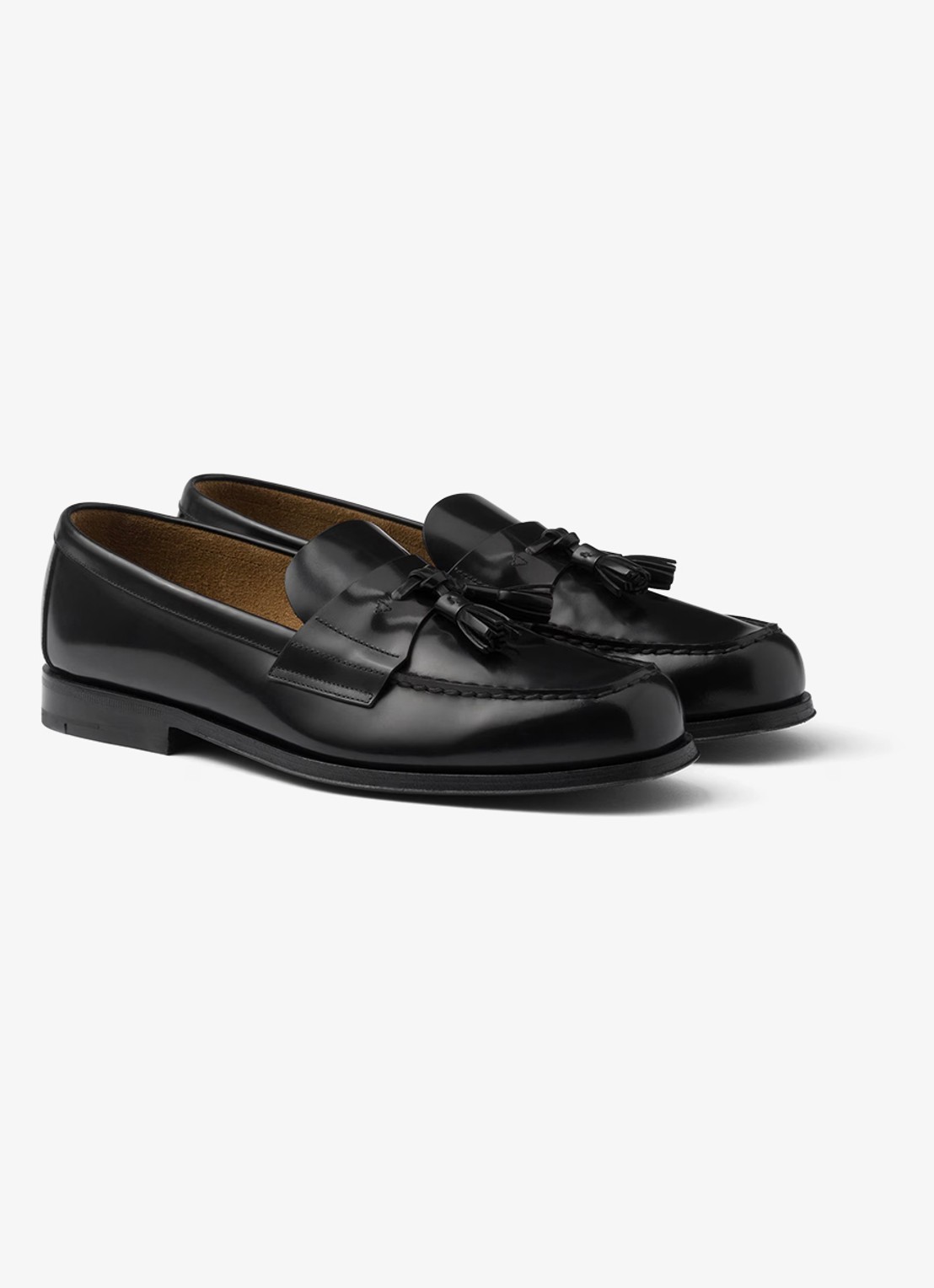 Prada Loafer van leer  - voorkant zwart