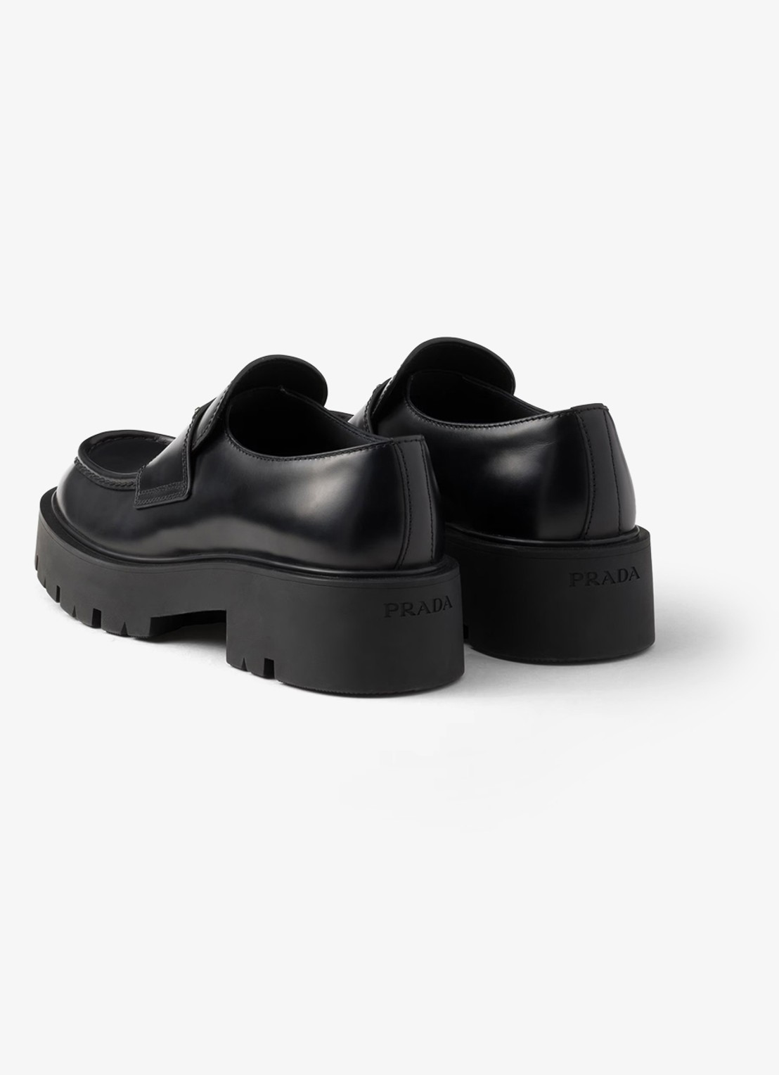 Prada Loafer van leer - detail 4 zwart