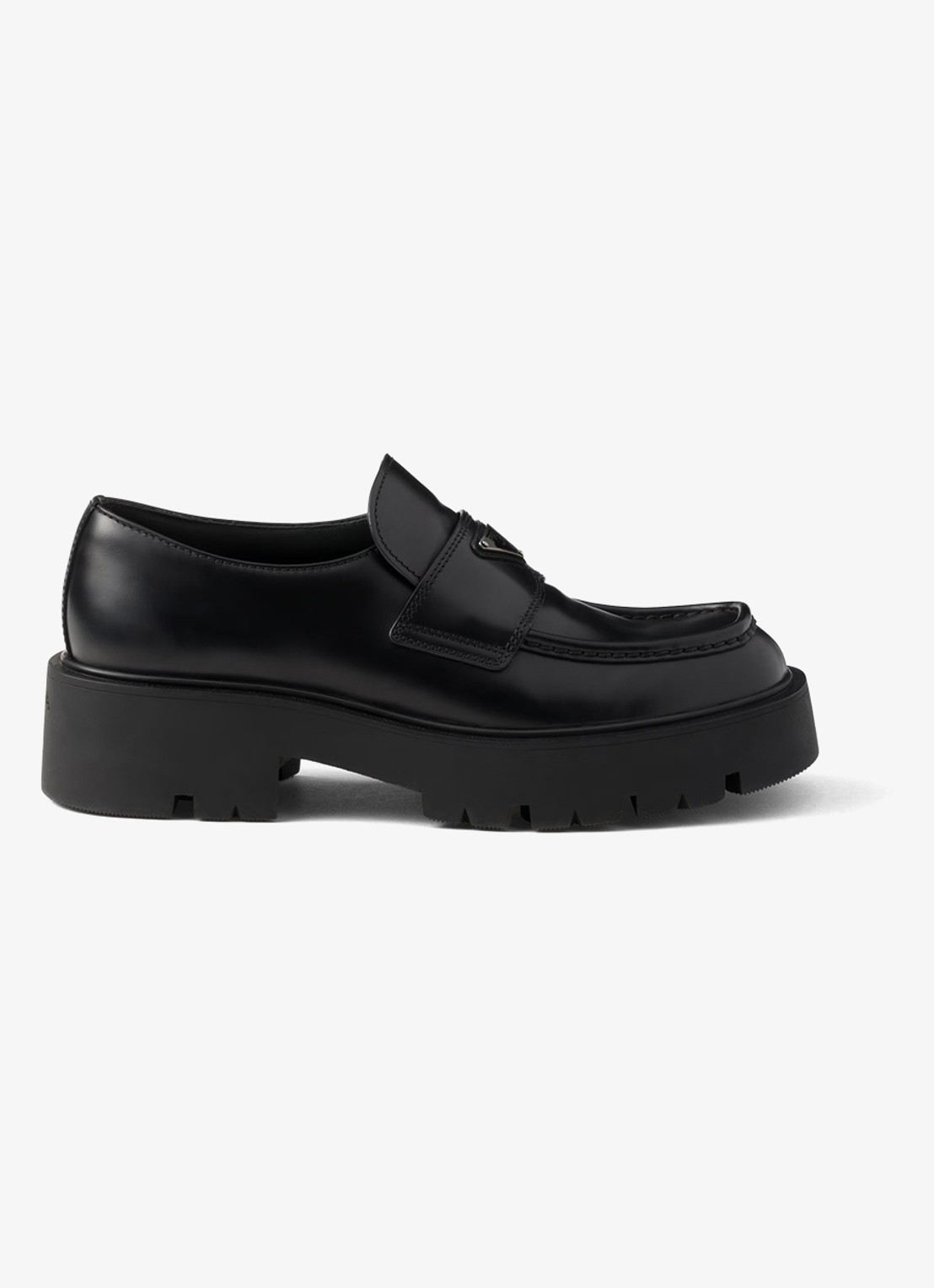 Prada Loafer van leer - voorkant 2 zwart