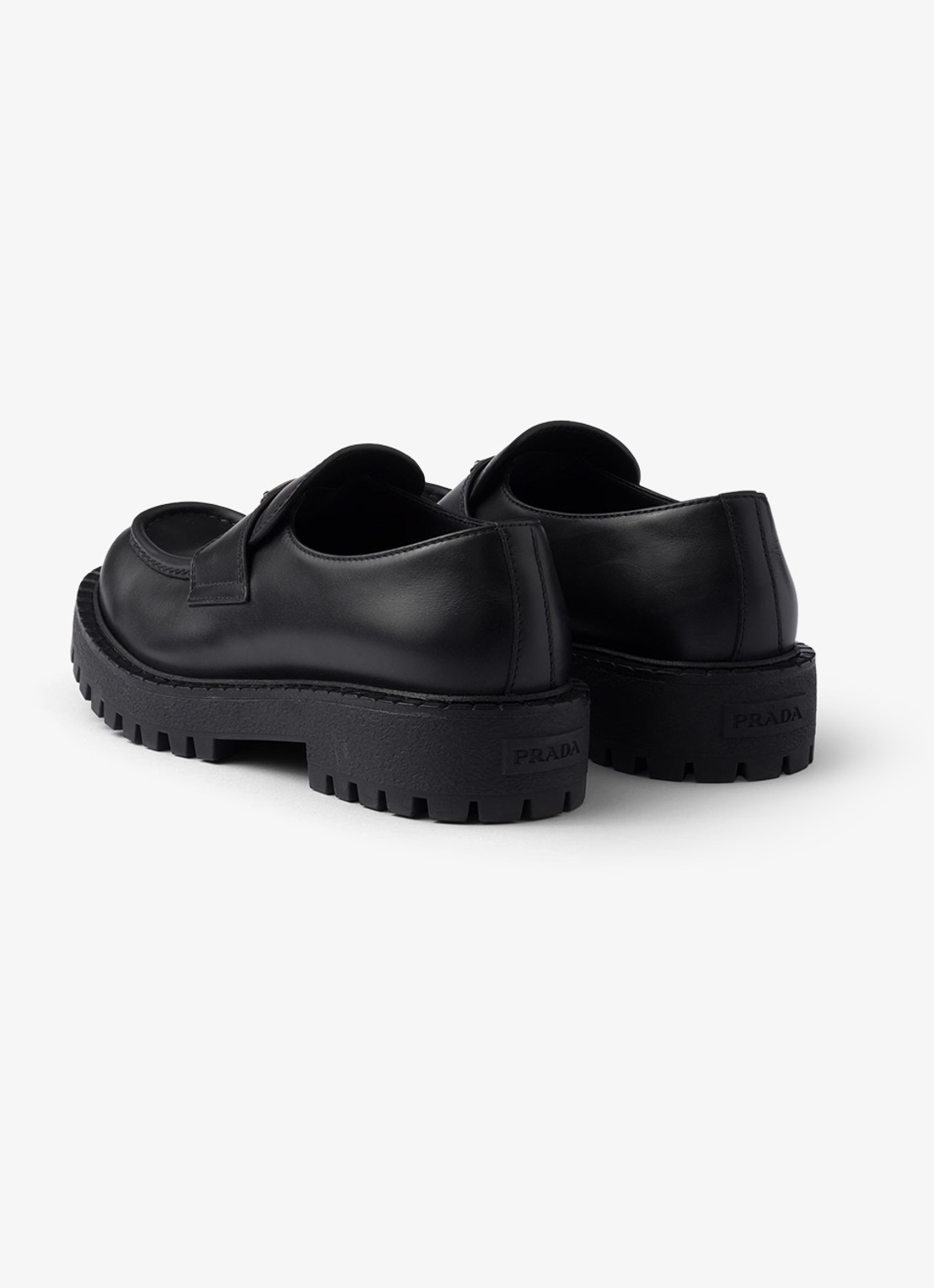 Prada Loafer van leer - achterkant zwart