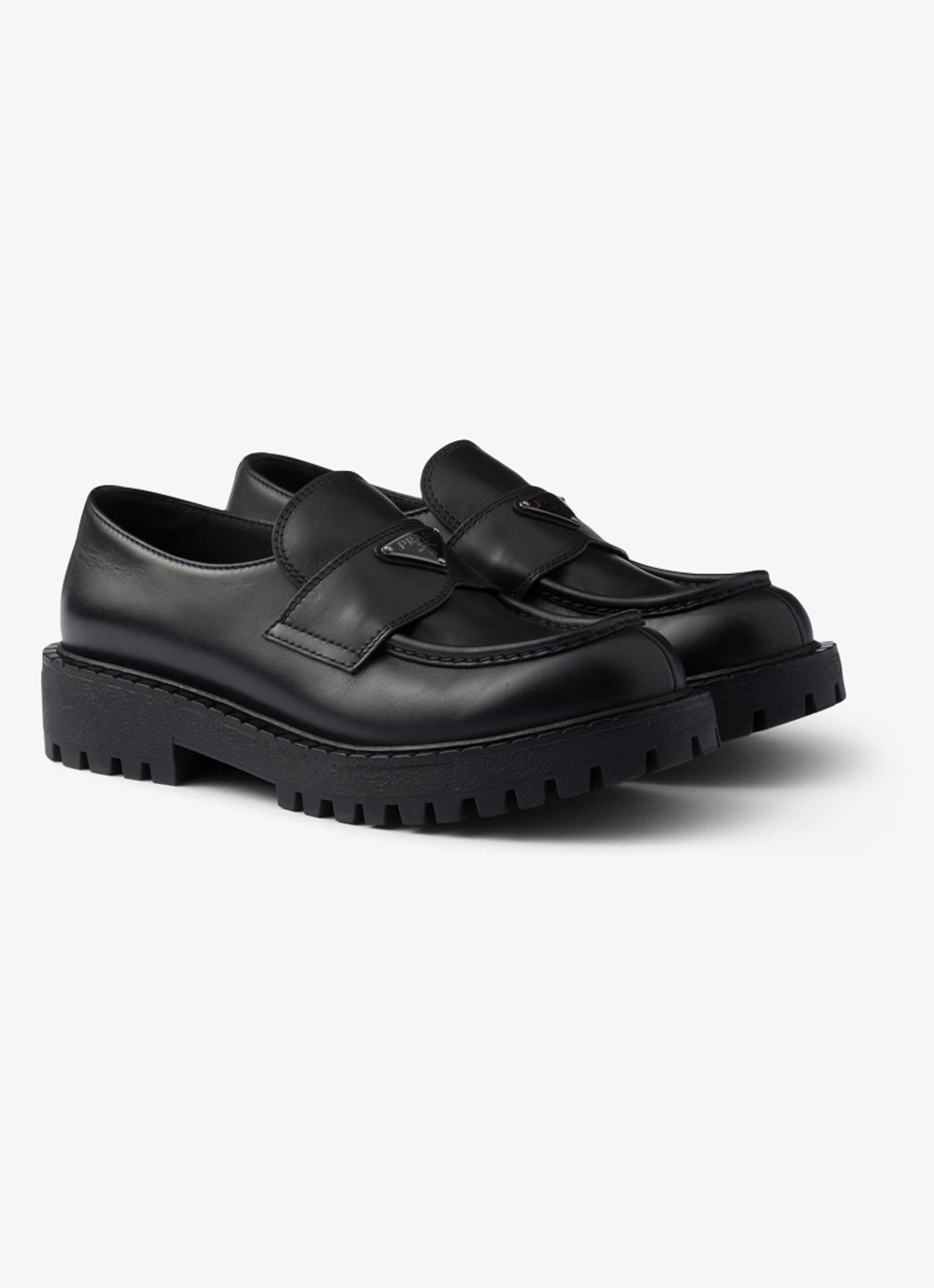 Prada Loafer van leer - detail zwart