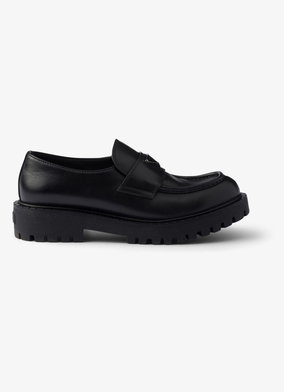 Prada Loafer van leer - voorkant 4 zwart