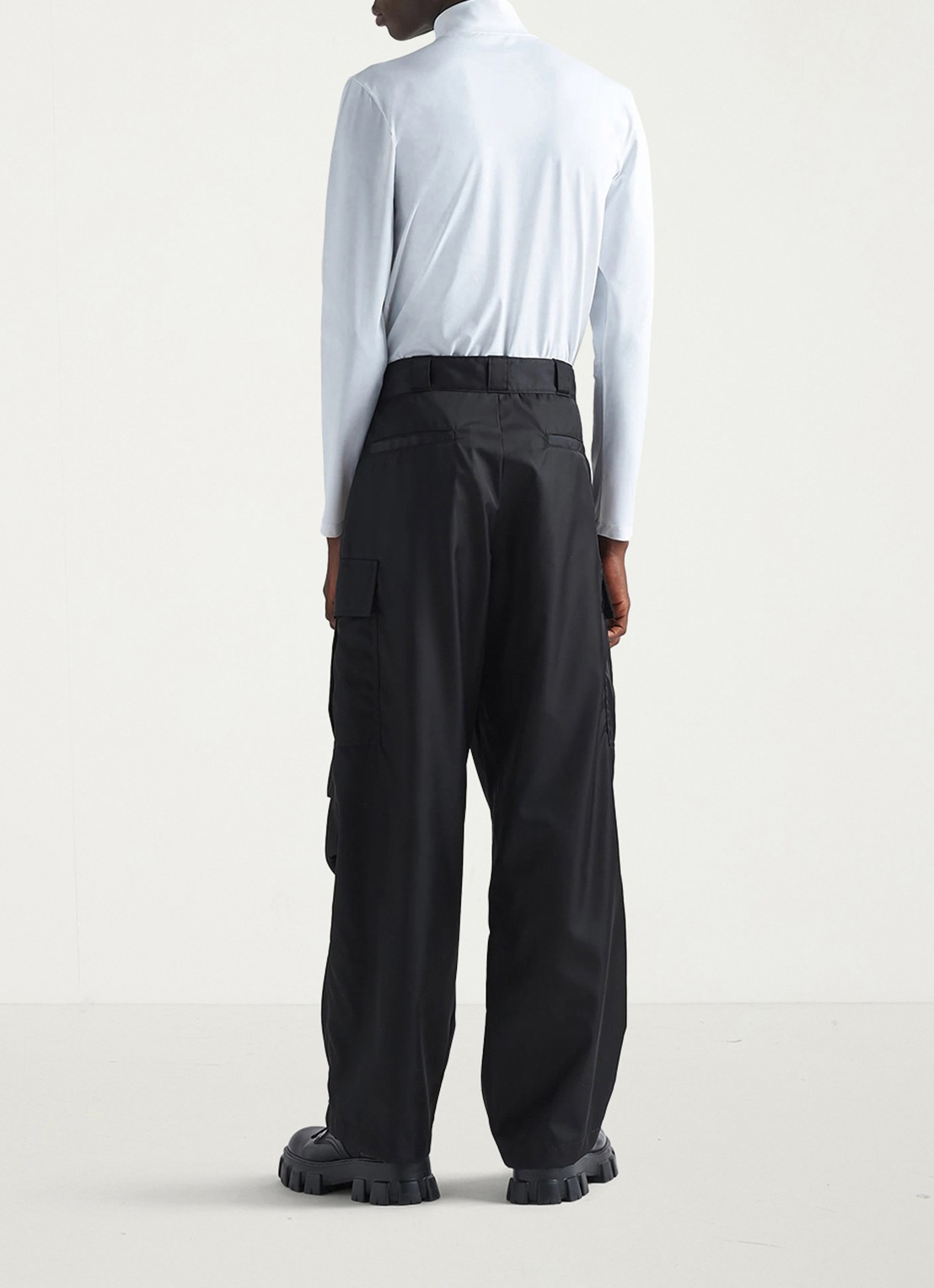 Prada Longsleeve met col en logo - detail wit