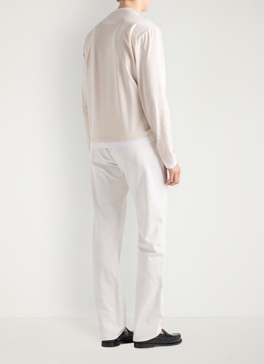 Prada Longsleeve met contrast - achterkant 4 gebroken wit