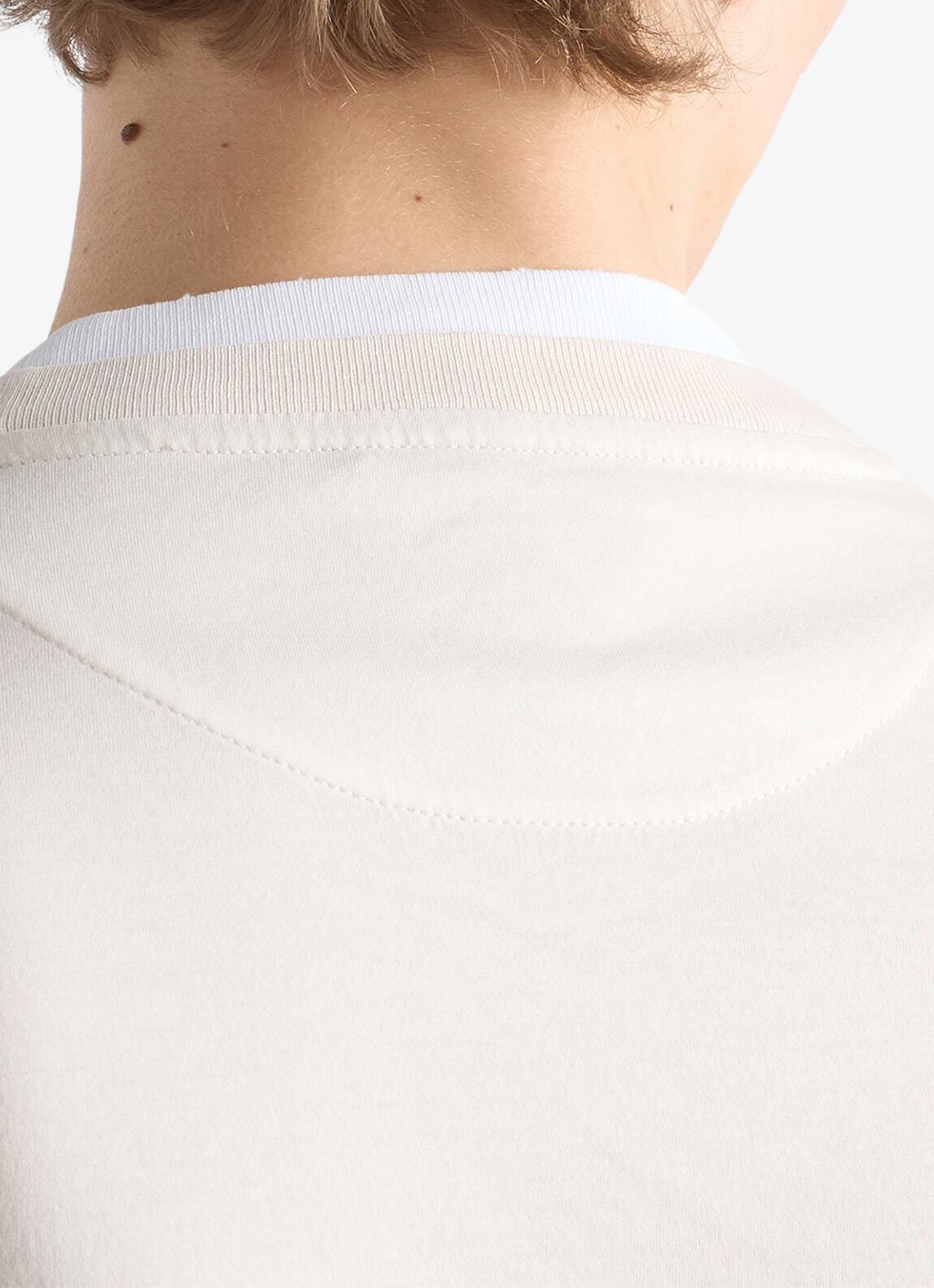 Prada Longsleeve met contrast - detail 3 gebroken wit