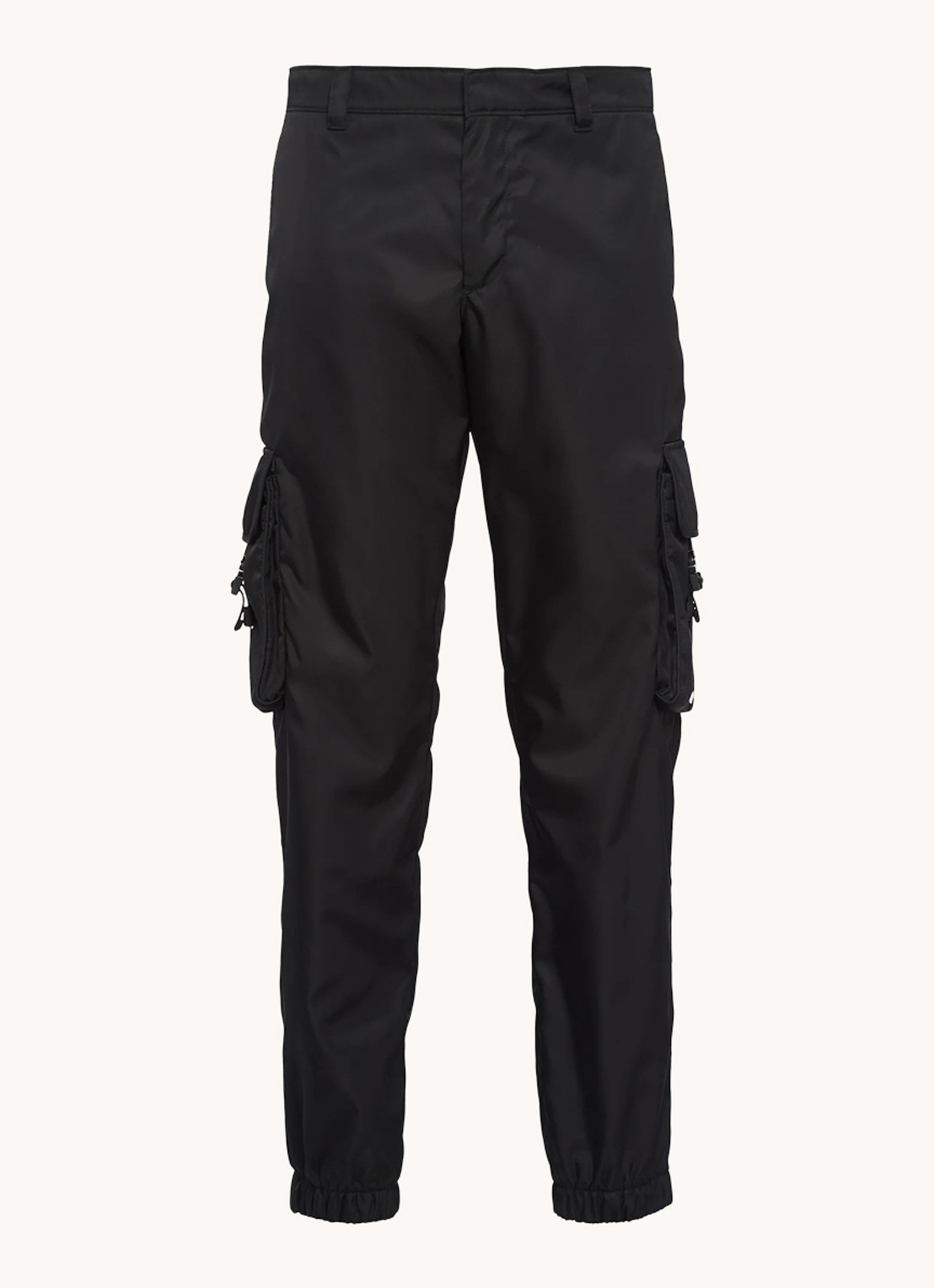 Prada Loose fit cargobroek met klepzakken - voorkant 5 zwart