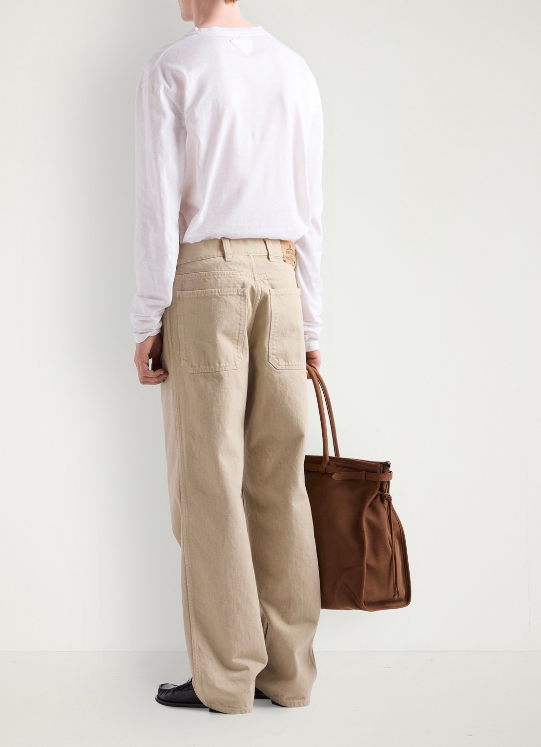 Prada Loose fit jeans met gekleurde wassing - achterkant 3 beige