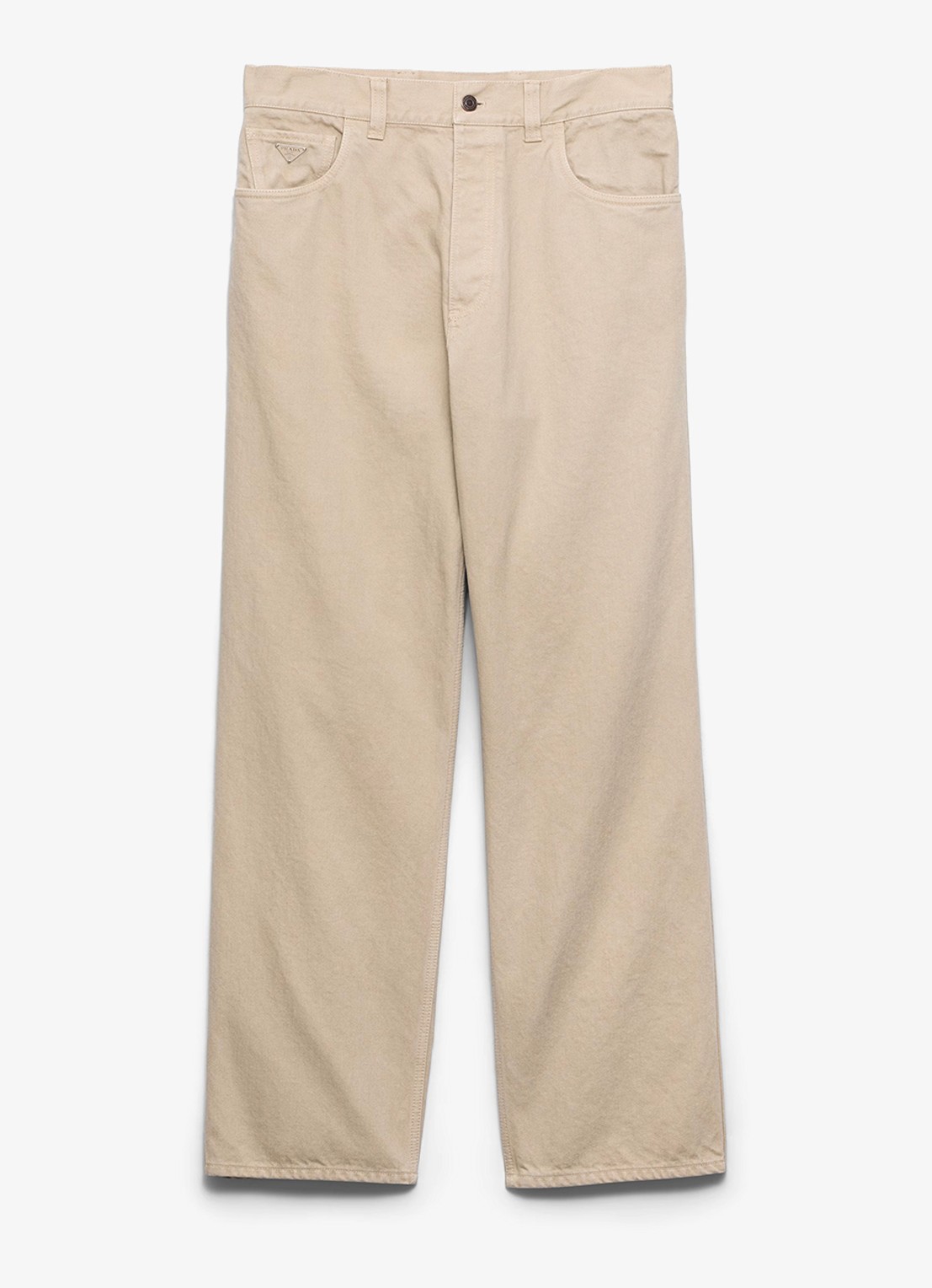 Prada Loose fit jeans met gekleurde wassing - voorkant 4 beige