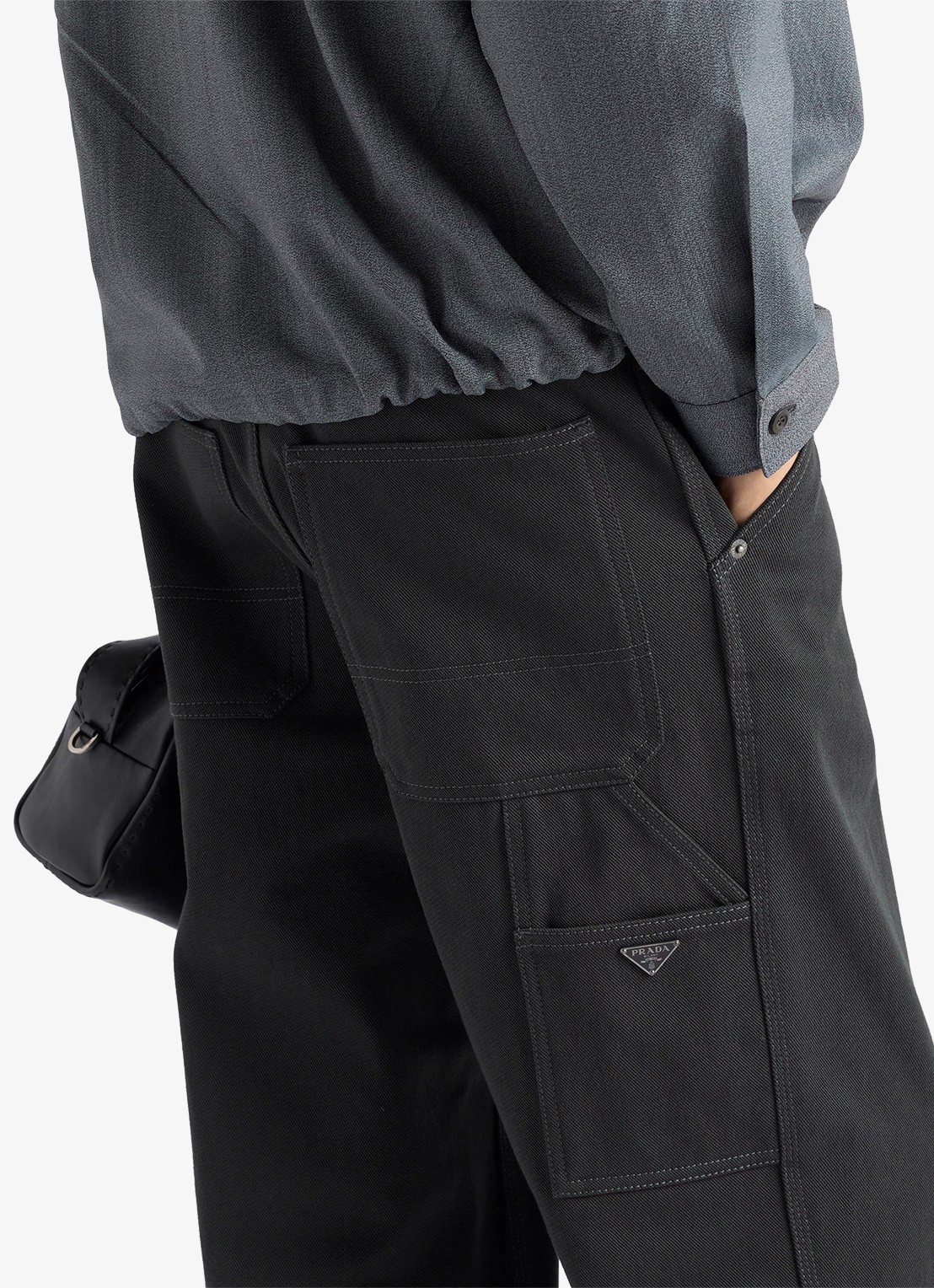 Prada Loose fit jeans met gekleurde wassing - detail 2 groen