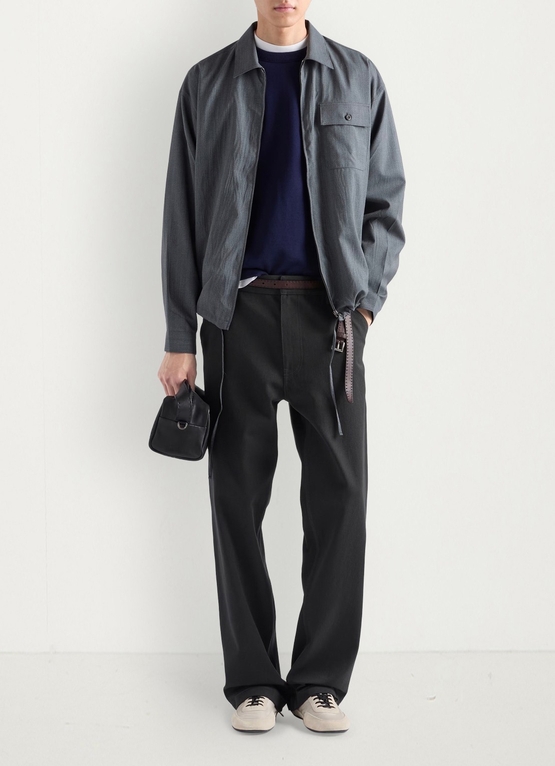 Prada Loose fit jeans met gekleurde wassing - voorkant 5 groen