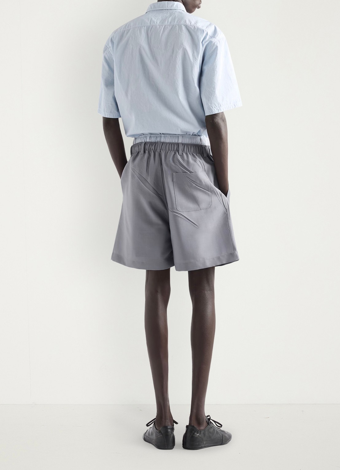 Prada Loose fit overhemd met borstzak - achterkant 3 lichtblauw
