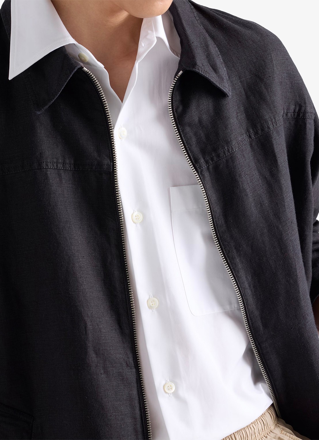 Prada Loose fit overhemd met borstzak - detail 4 wit