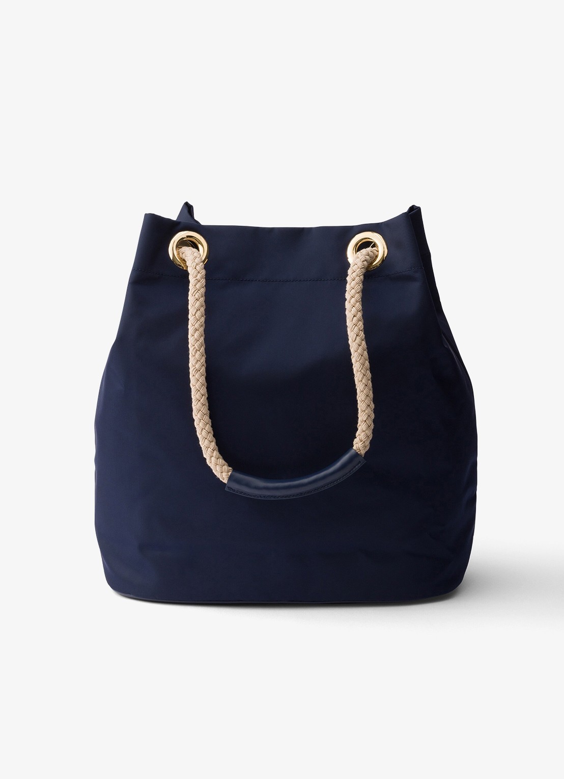 Prada Mariner Re-Nylon Large schoudertas met logo - achterkant 7 donkerblauw
