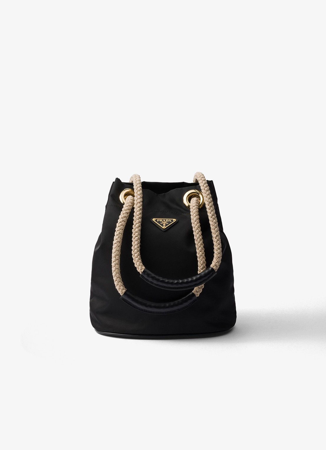Prada Mariner Re-Nylon Small schoudertas met logo - voorkant 5 zwart