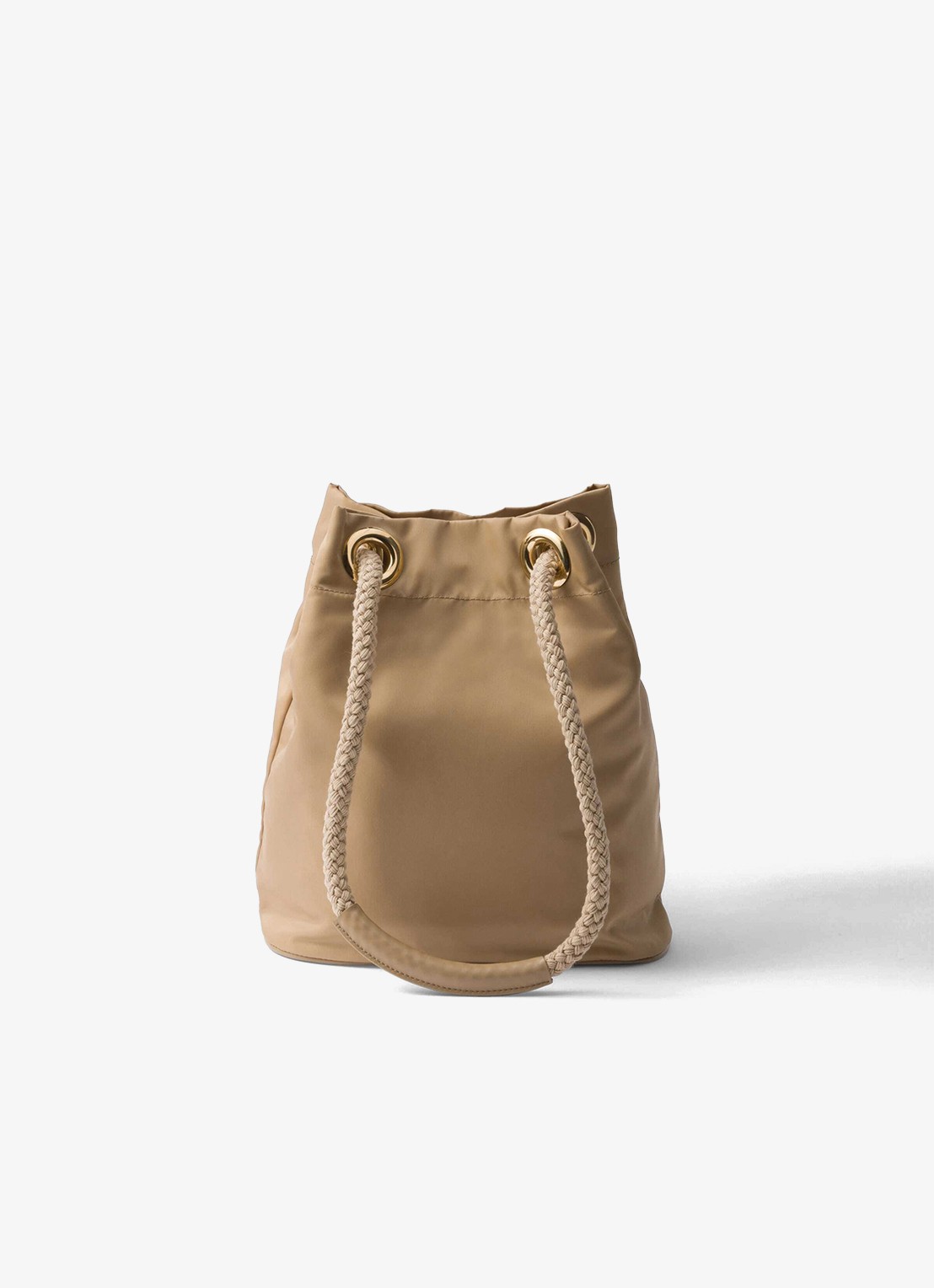 Prada Mariner Re-Nylon Small schoudertas met logo - achterkant 7 beige