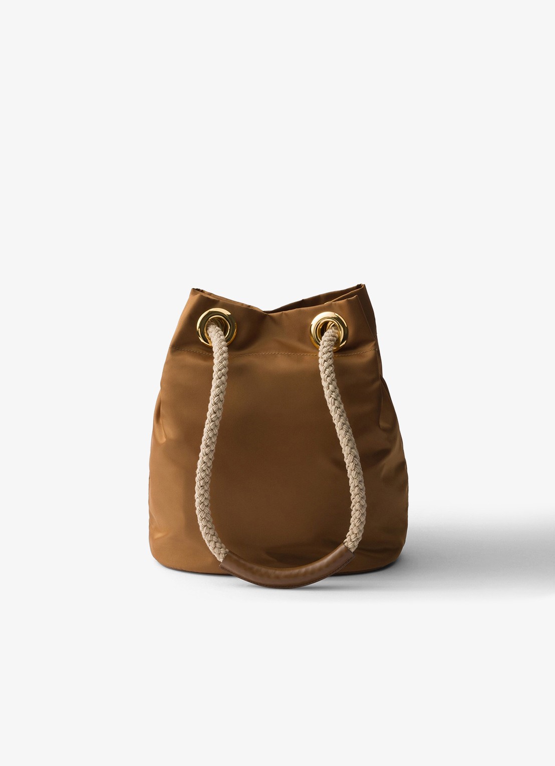 Prada Mariner Re-Nylon Small schoudertas met logo - achterkant 5 camel