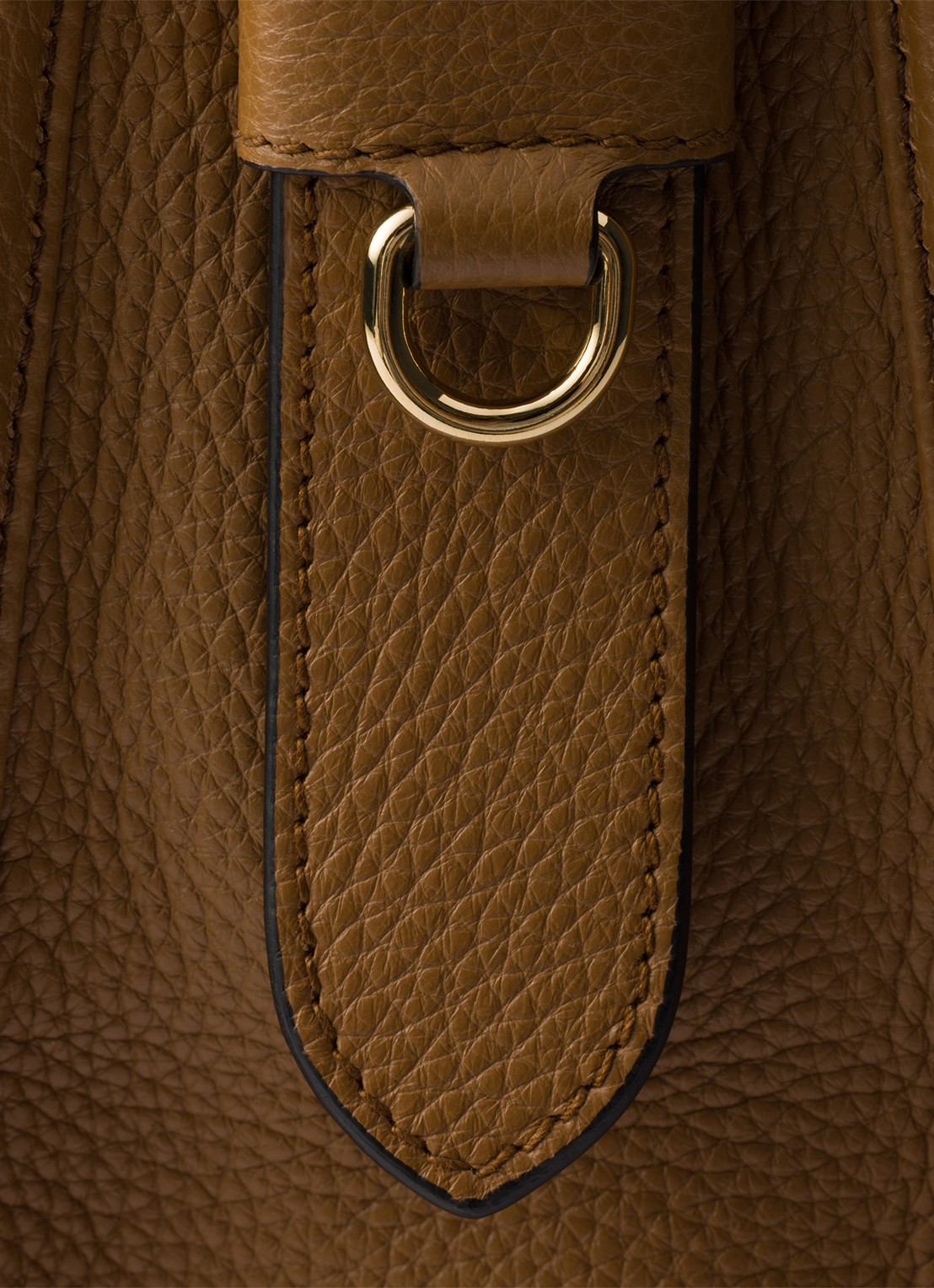 Prada Medium schoudertas van kalfsleer - detail camel