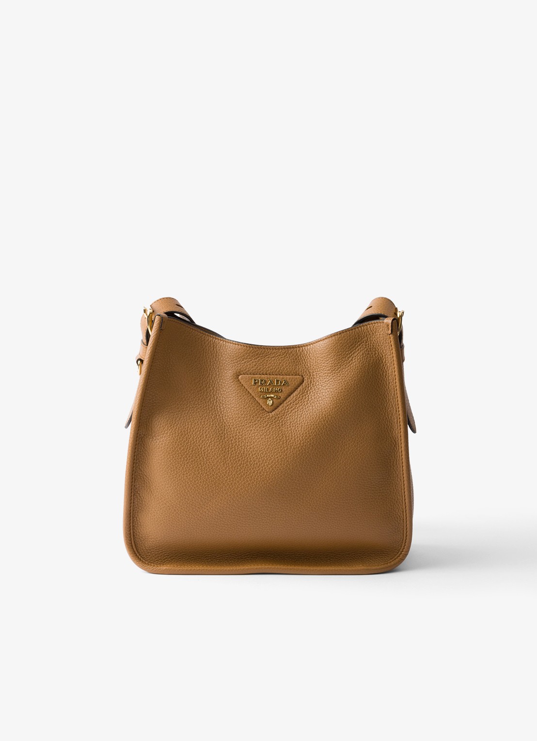Prada Medium schoudertas van kalfsleer - voorkant 5 camel