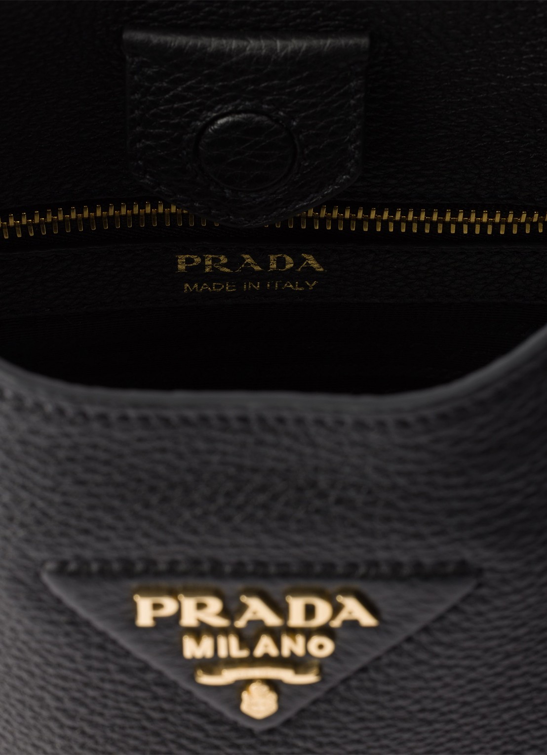 Prada Medium schoudertas van kalfsleer - detail 4 zwart
