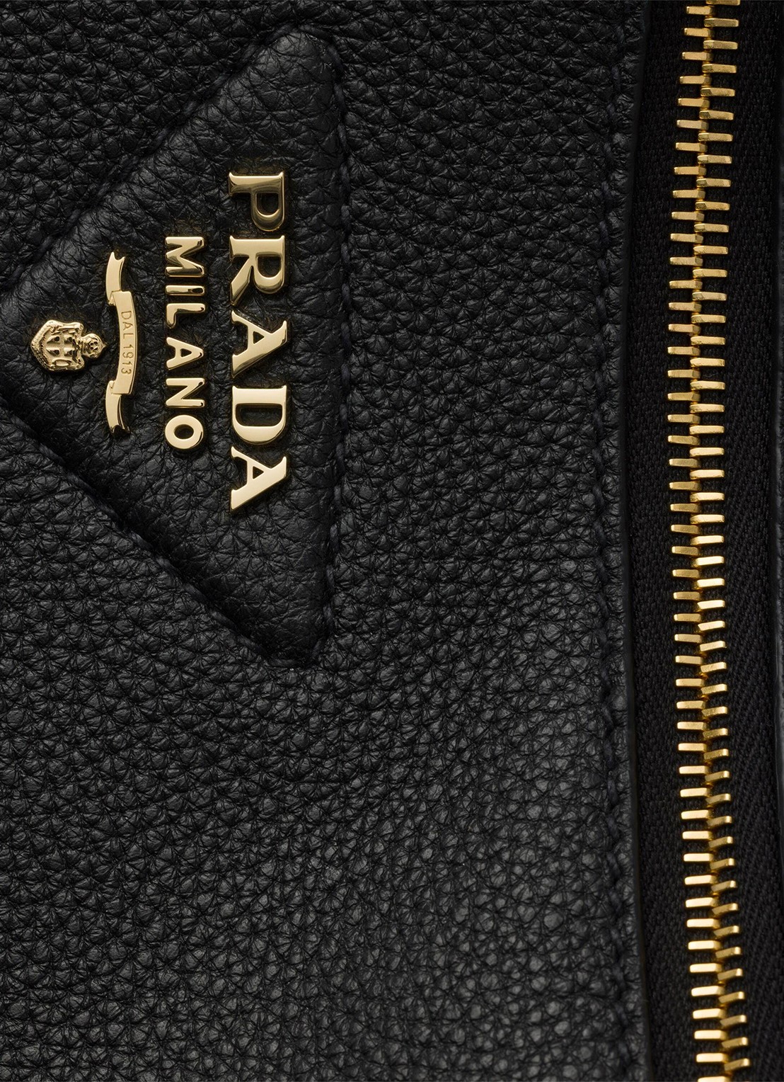 Prada Medium schoudertas van kalfsleer - detail 2 zwart