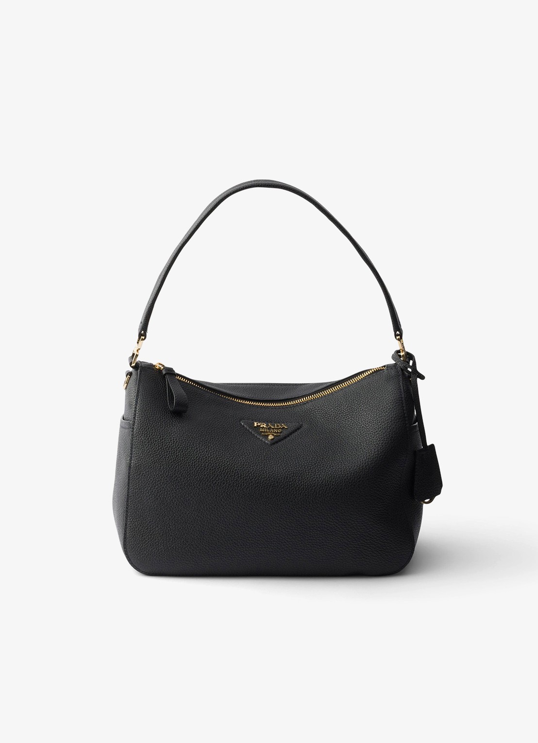 Prada Medium schoudertas van kalfsleer - voorkant 6 zwart