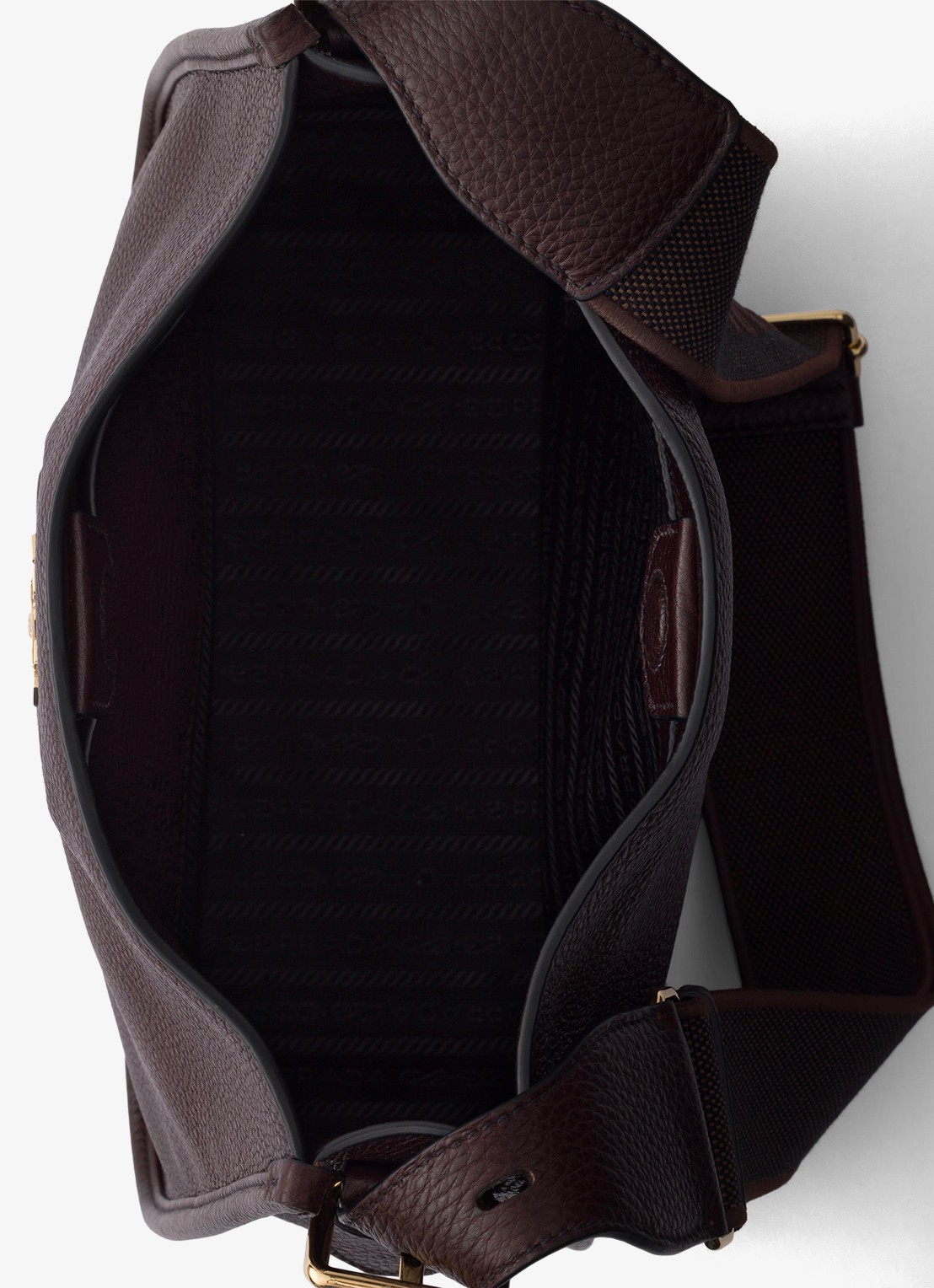 Prada Medium schoudertas van kalfsleer - detail 5 donkerbruin