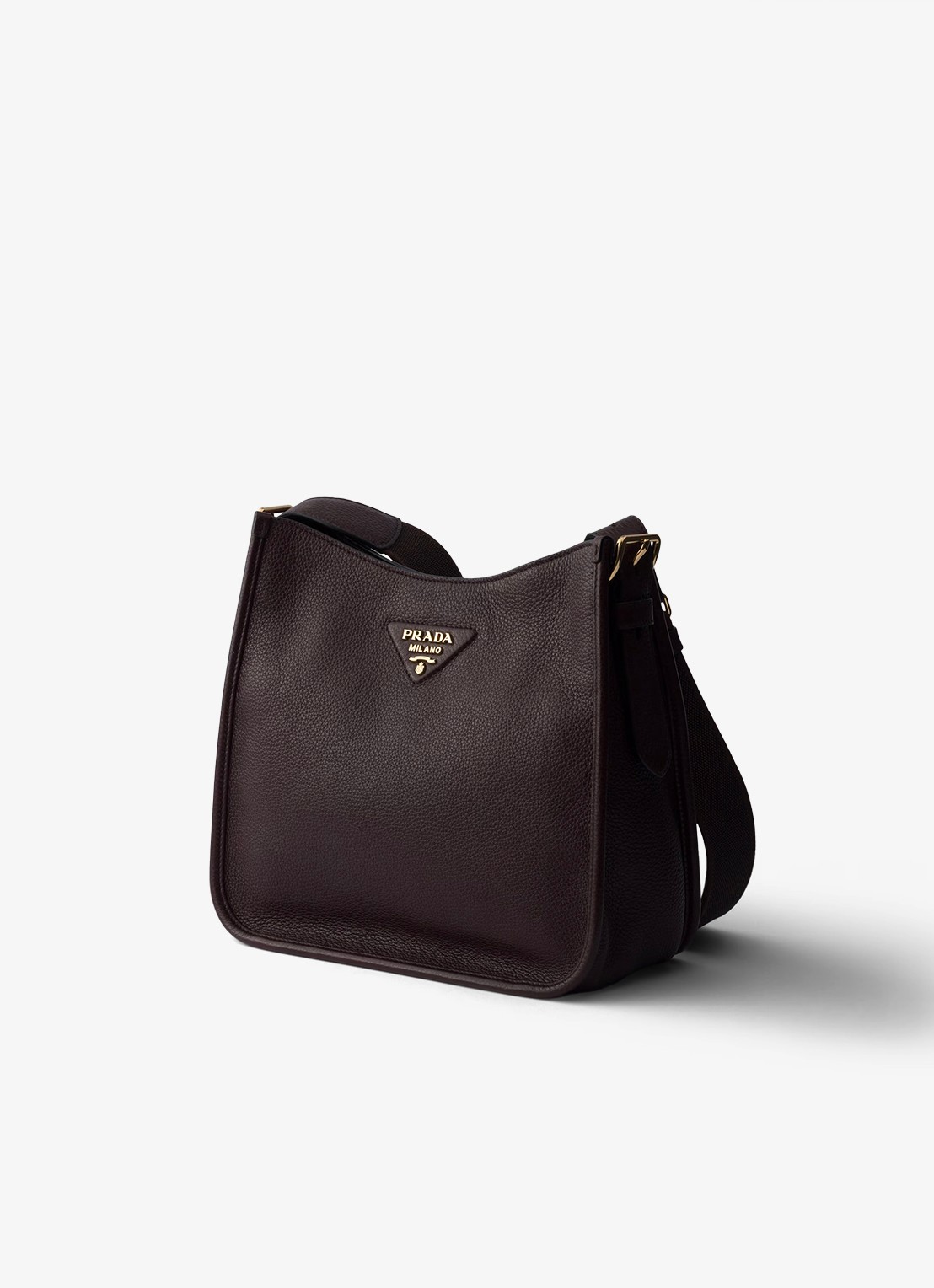 Prada Medium schoudertas van kalfsleer - voorkant 2 donkerbruin