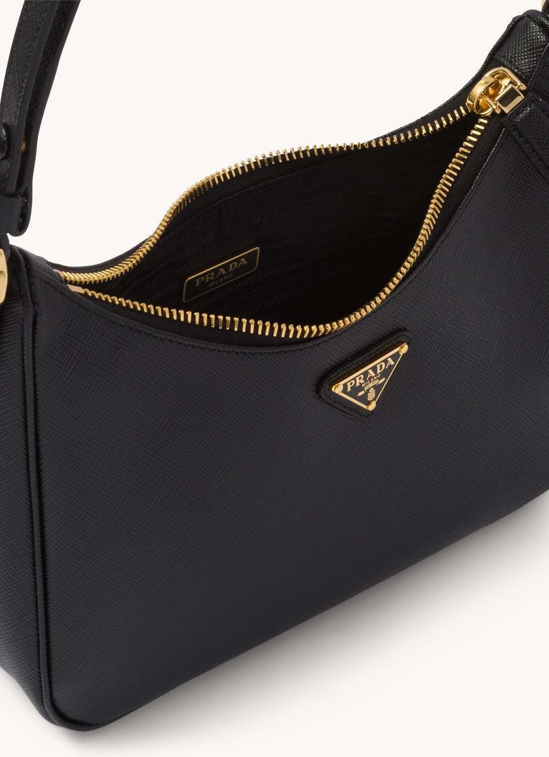 Prada Mini-Bag schoudertas van leer - detail 7 zwart
