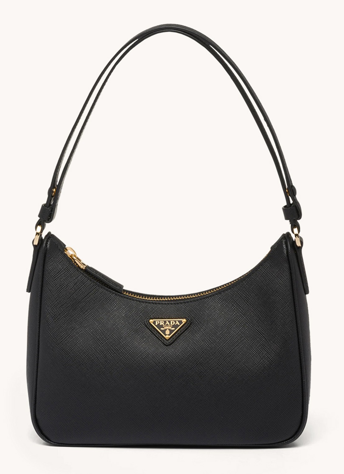 Prada Mini-Bag schoudertas van leer - voorkant zwart
