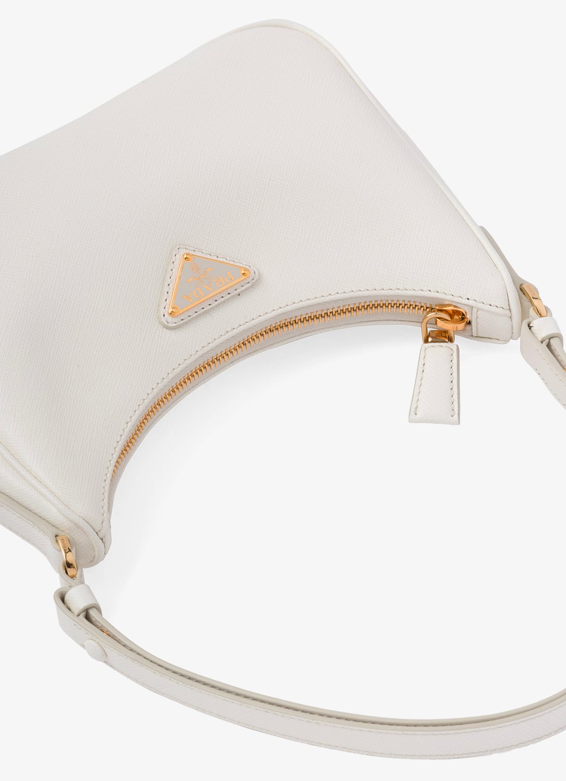 Prada Mini-Bag schoudertas van leer - detail 6 wit